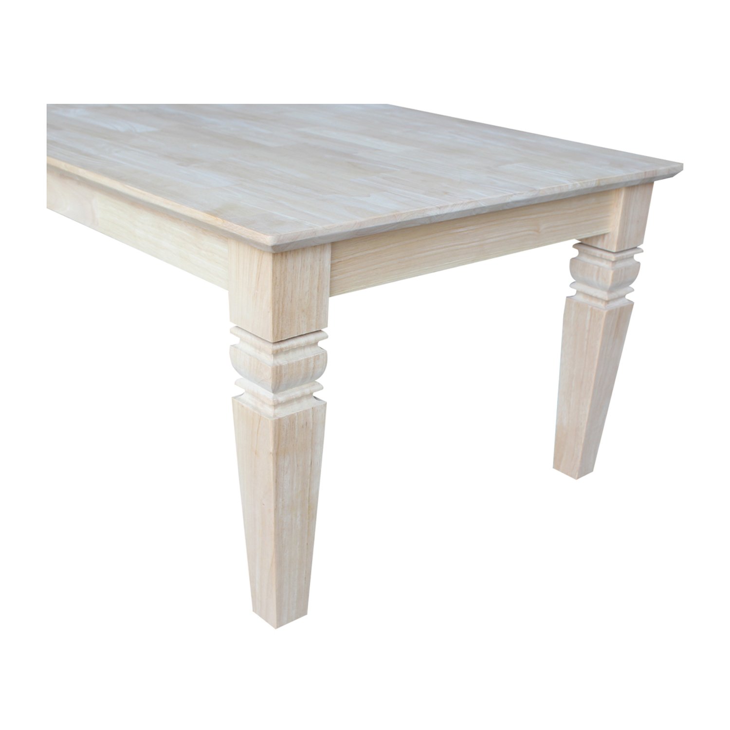 Unfinished Java Coffee Table by International Concepts - Rustic Wooden Side Table for Living Room, Lounge & Office Decor