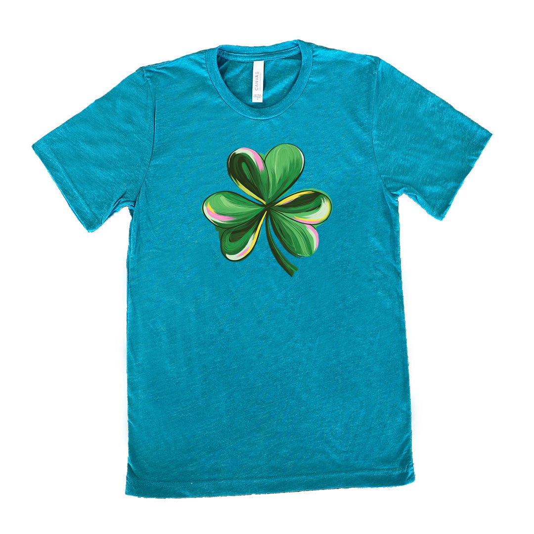 Stylish Painted Shamrock Unisex T-Shirt - Perfect for St. Patrick's Day, Irish Festivals & Casual Wear