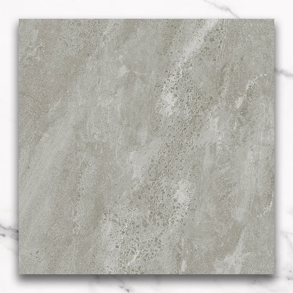Elysium Grey 300x300mm Matte Limestone Look Porcelain Tile - Premium Flooring for Living Room, Kitchen & Bathroom Renovation