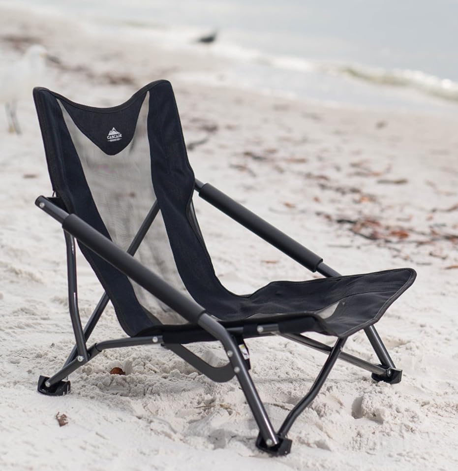 Cascade Mountain Tech Folding Camp Chair - Portable Lightweight Outdoor Chair for Camping, Beach, Picnics, BBQs & Sporting Events with Carry Bag - Perfect for Backyard, Tailgating & Outdoor Adventures