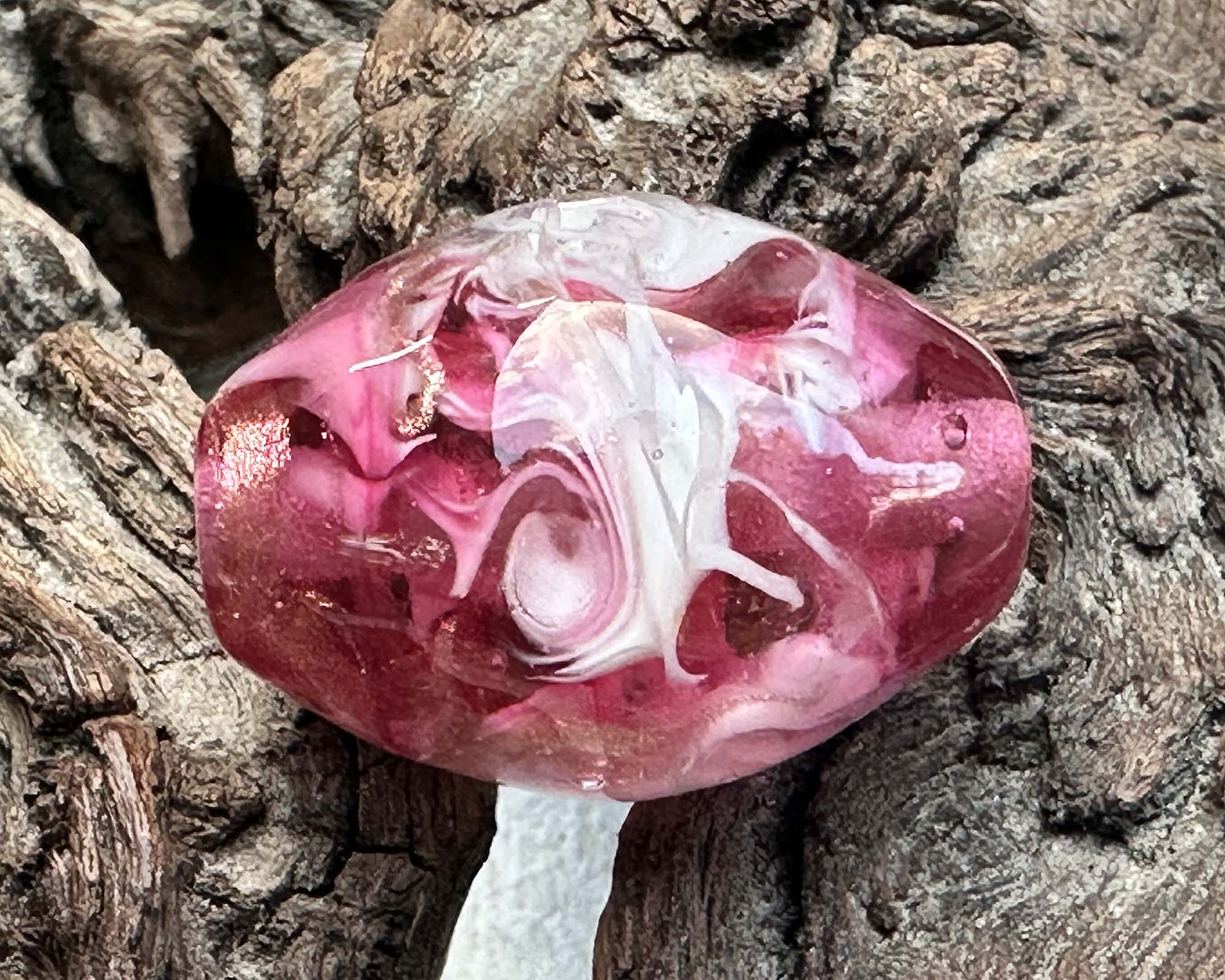 Pink Majesty Shimmer Lampwork Focal Bead SRA - Handmade Glass Bead for Jewelry Making, DIY Crafts & Beading Projects - Perfect for Necklaces, Bracelets & Earrings