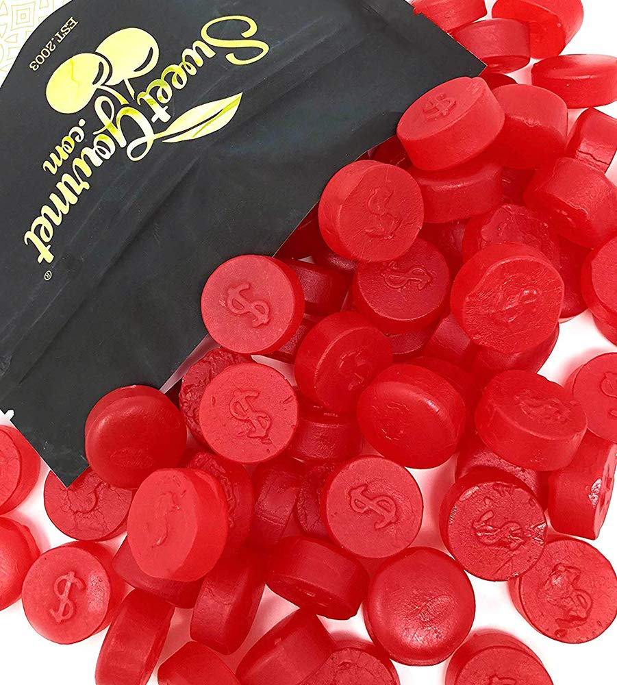 SweetGourmet Cherry JuJu Coins - Bulk Unwrapped Soft Candy - 1 Pound Bag - Perfect for Baking, Party Favors & Candy Buffets