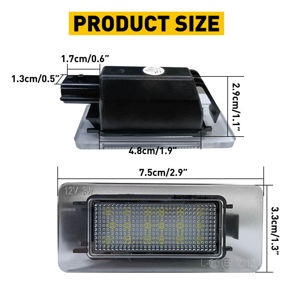 Bright White LED License Plate Lights - Compatible with 2019-2021 Nissan Altima, Versa, 2020-2021 Sentra, 2021+ Rogue - Super Bright Tag Light Assembly for Enhanced Night Visibility & Stylish Look (Perfect for Night Driving, Car Shows & Vehicle Customization)