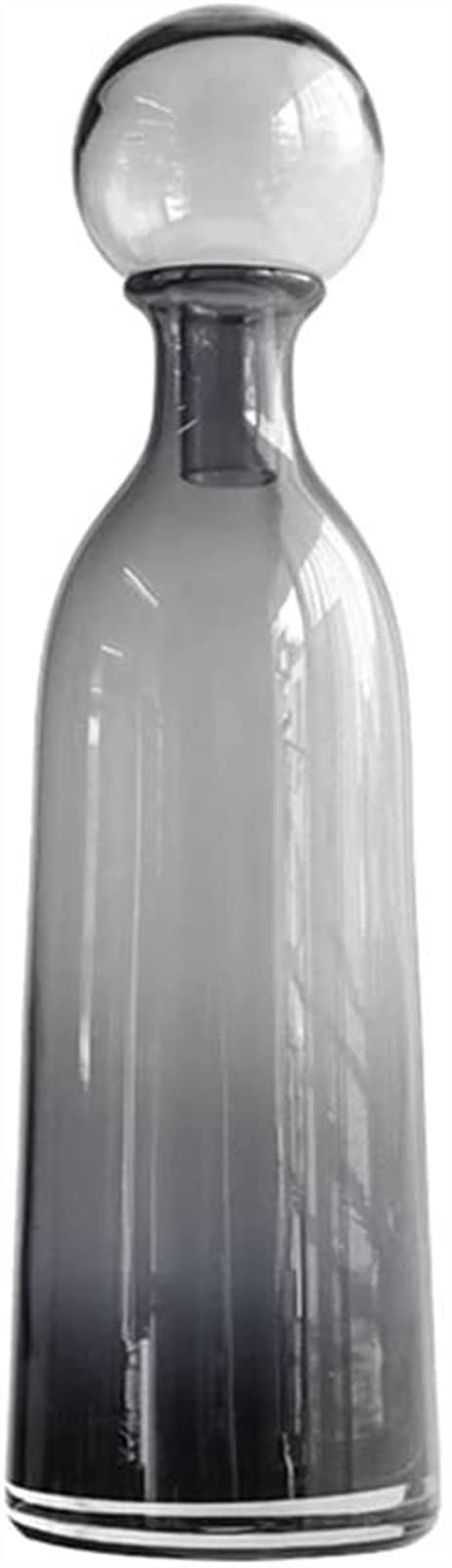 Modern Glass Vase with Lid - Transparent Decorative Centerpiece for Home, Restaurant, Coffee Table, Office Desk - Perfect for Floral Arrangements and Interior Decor (Color: I)