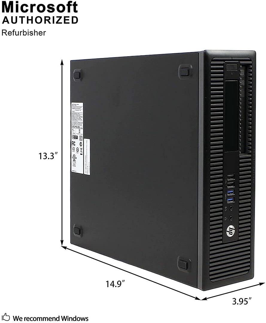 HP ProDesk 600 G2 SFF Business Desktop PC - Intel Core i5-6500 Processor (Up to 3.6GHz), 32GB DDR4 RAM, 1TB SSD, WiFi 6 (AX200), Dual Monitor Support, Windows 10 Pro (Renewed) - Perfect for Home Office, Remote Work & Small Business Computing