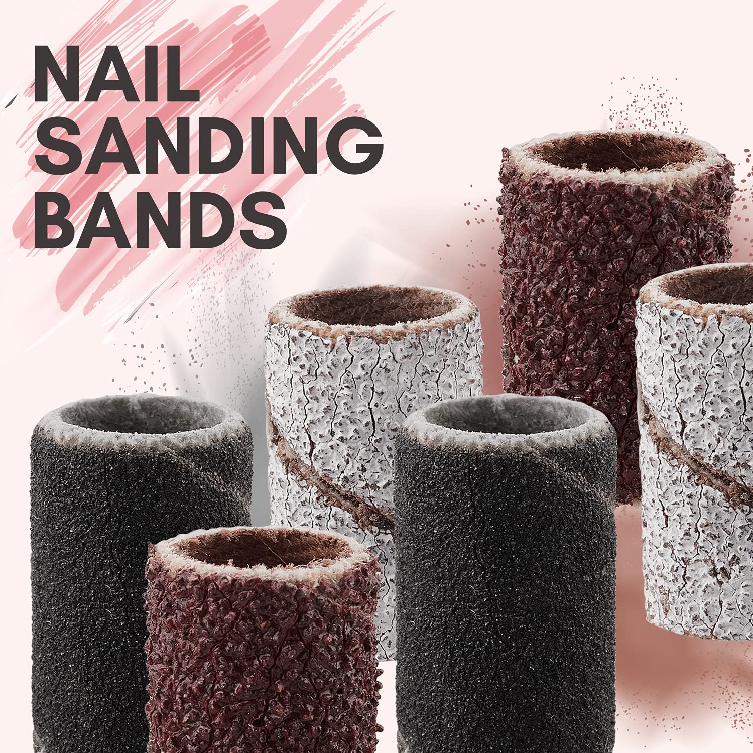 Makartt Professional Gel Nail Polish Kit - 300Pcs Nail Drill Bits & Sanding Bands (80/150/240 Grits) - Black & White Soak Off UV LED Nail Gel Polish Set - Perfect for Salon, Home Manicures & Nail Art Designs