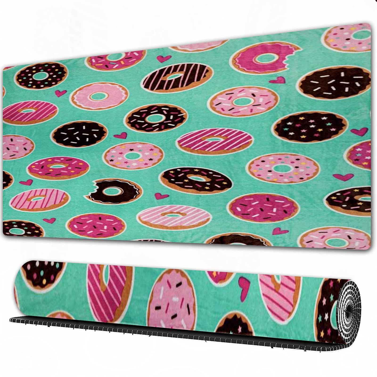 XXL Gaming Mouse Pad - Infinity Republic Donut Daydreams Non-Slip Waterproof Mouse Mat for PC Gaming, Large Desk Mat with Anti-Fray Stitched Edges - Perfect for Esports, Office Work & Home Computer Setup