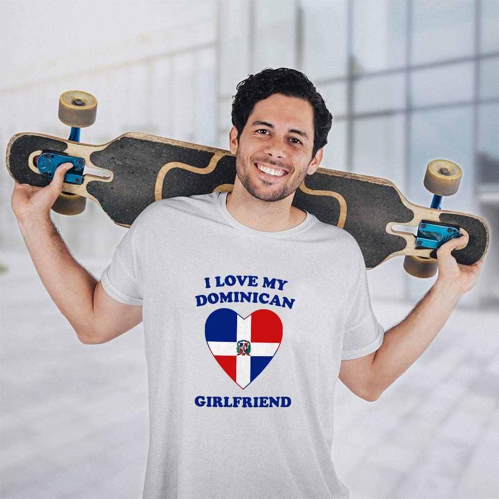 Funny Graphic T-Shirts for Men - 'I Love My Dominican Girlfriend' Cotton Tee | Comfortable Casual Wear for Date Nights & Couple Outfits