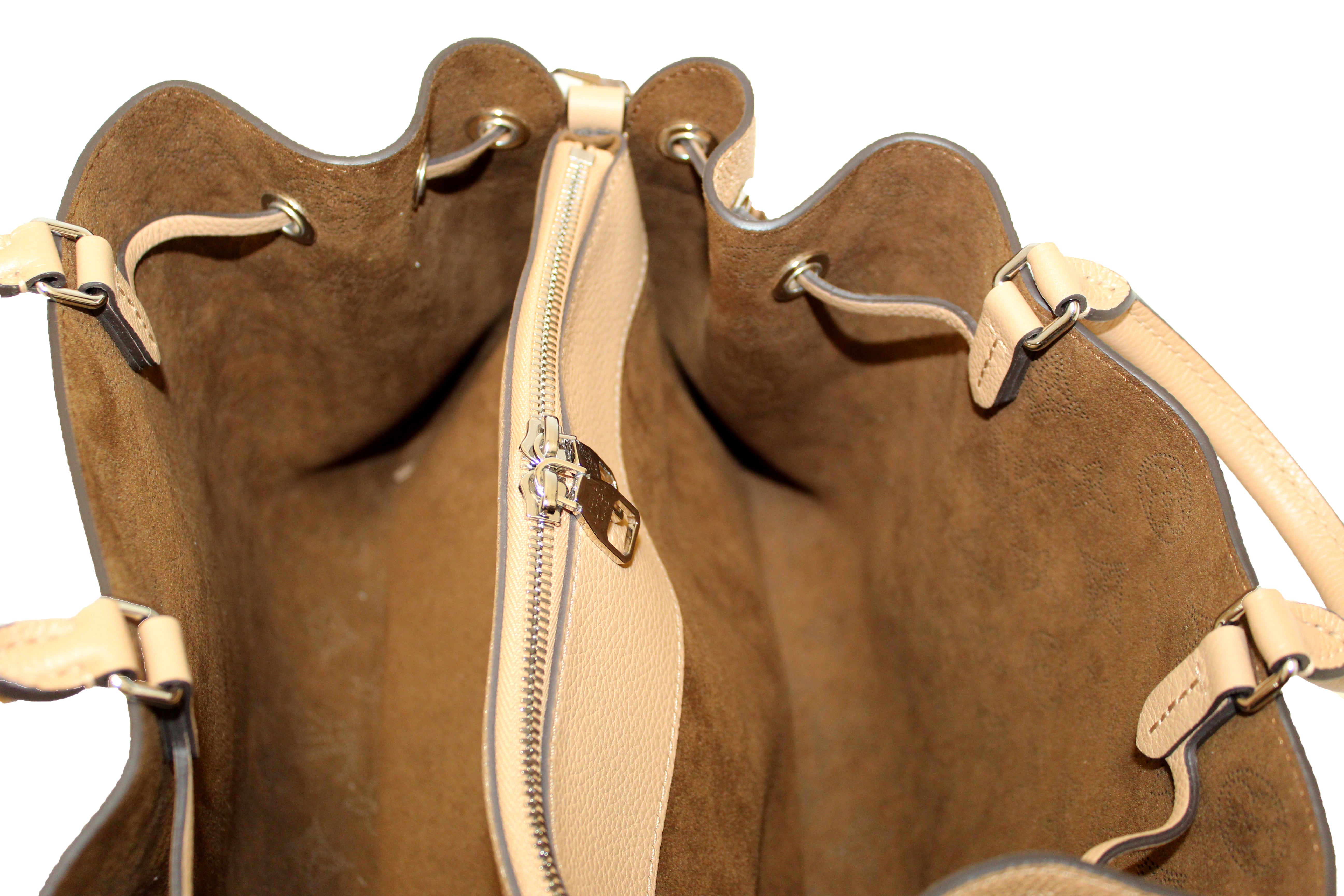 Authentic Louis Vuitton Brown Mahina Perforated Calfskin Leather Bella Tote Bag - Luxury Designer Handbag for Women, Perfect for Work, Travel & Everyday Use
