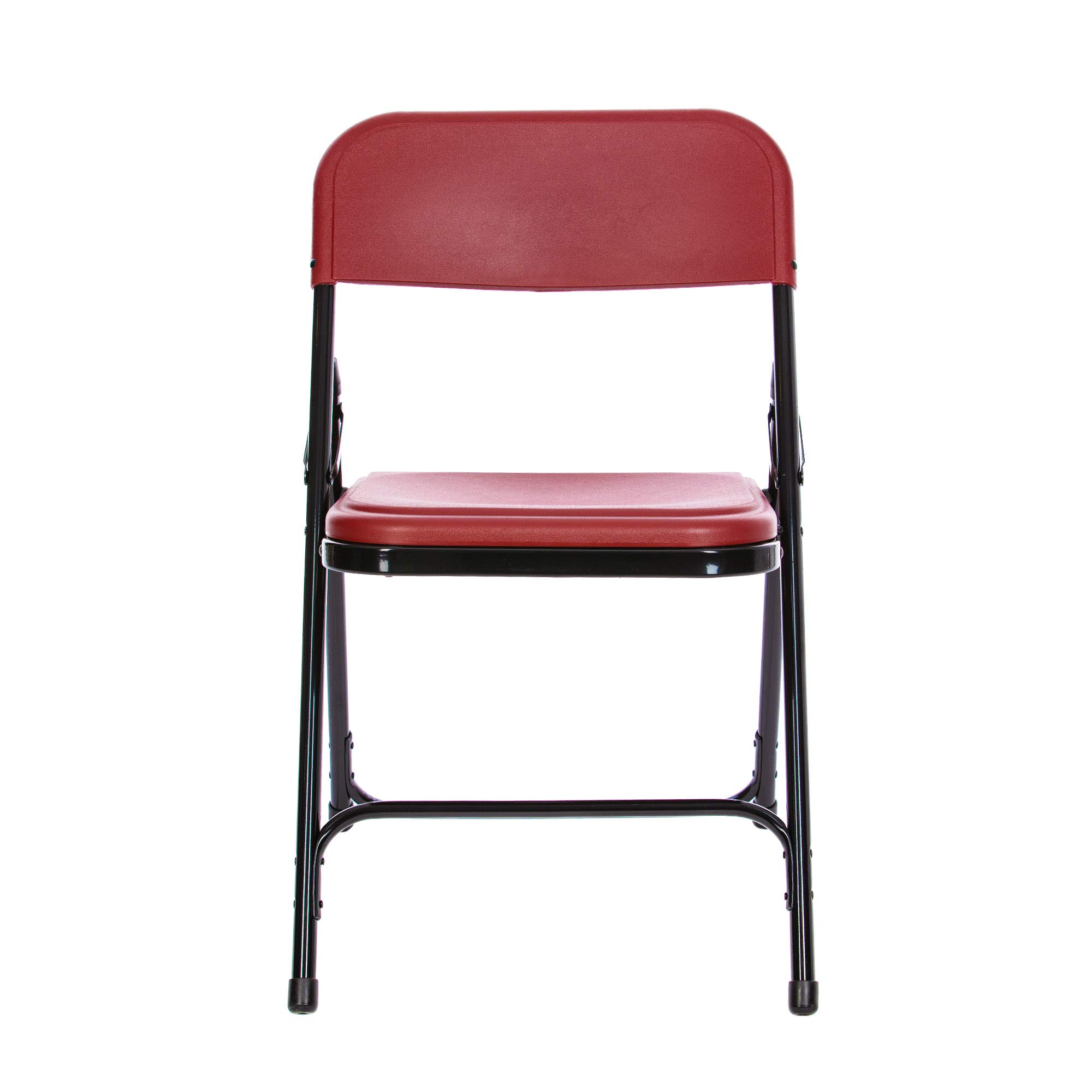 OEF Furnishings Premium Lightweight Plastic Folding Chair - Burgundy Red, Portable & Sturdy for Indoor/Outdoor Use - Perfect for Parties, Camping, Picnics & Events