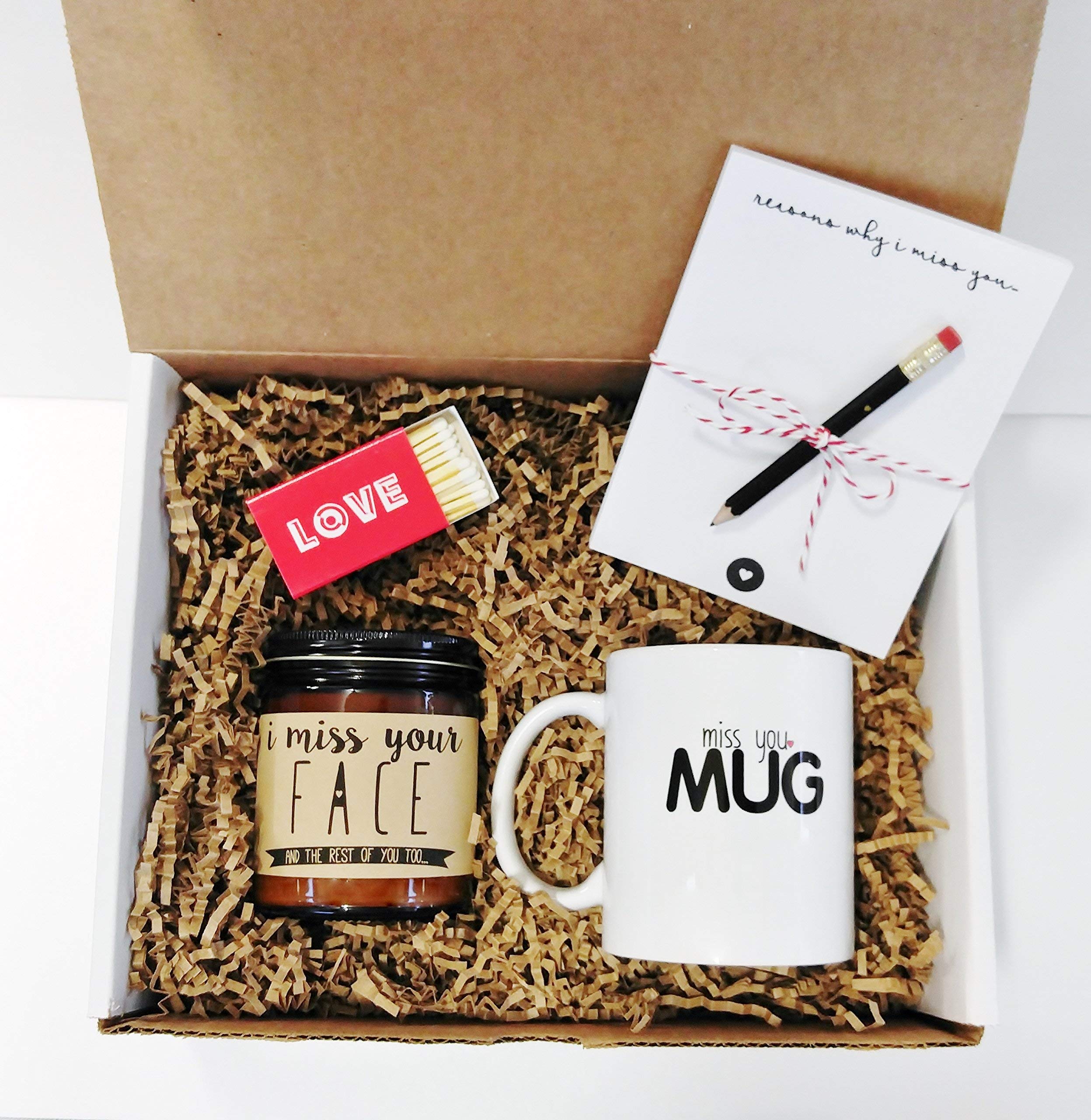 Long Distance Gift Box - Miss You Care Package for Boyfriend/Girlfriend | Valentine's Day LDR Gift | Romantic Couples Gift for Anniversaries, Birthdays & Special Occasions | Perfect for Surprise Deliveries & Thoughtful Gestures