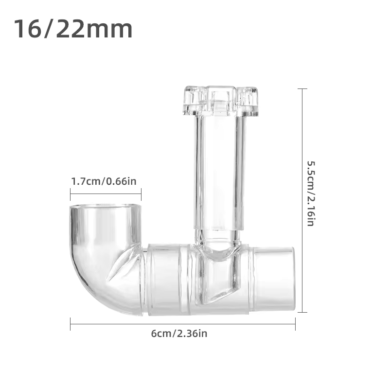 AQUAPRO 12mm/16mm Outflow Skimmer for Aquarium, Pond & Water Feature - High Efficiency Surface Cleaning for Crystal Clear Water