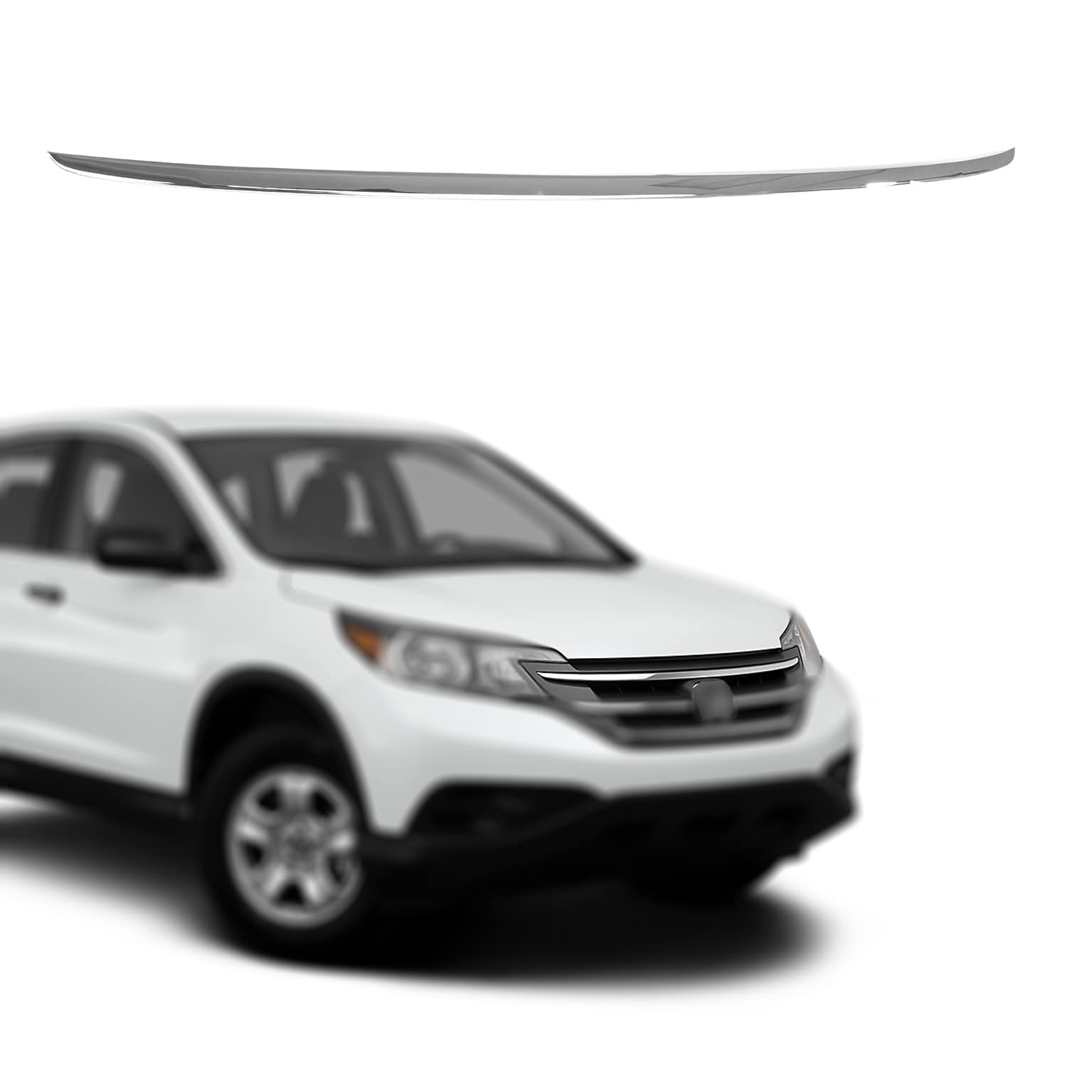 2012-2014 Honda CR-V Front Upper Grille Replacement - Chrome Plastic Trim Molding (Part #HO1217107) | Perfect for Car Restoration & Custom Upgrades