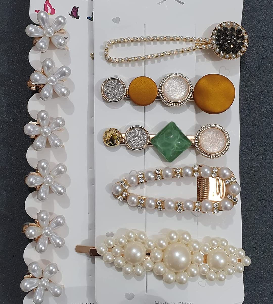 Korean Pearl Hair Clips for Women - 11pcs Fashion Hairpins for Parties & Weddings