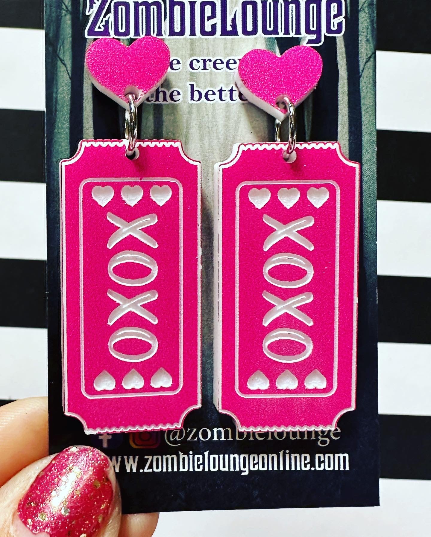 Valentine's Day Heart-Shaped Ticket Earrings - Romantic Gift for Her - Perfect for Date Night, Anniversary, or Special Occasions