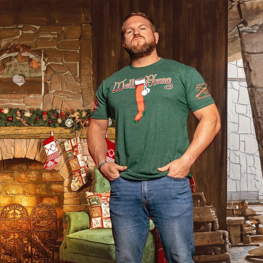 Premium Well Hung T-Shirt in Heather Forest Green - Soft Cotton Tee for Men & Women - Perfect for Casual Wear, Outdoors, and Everyday Comfort