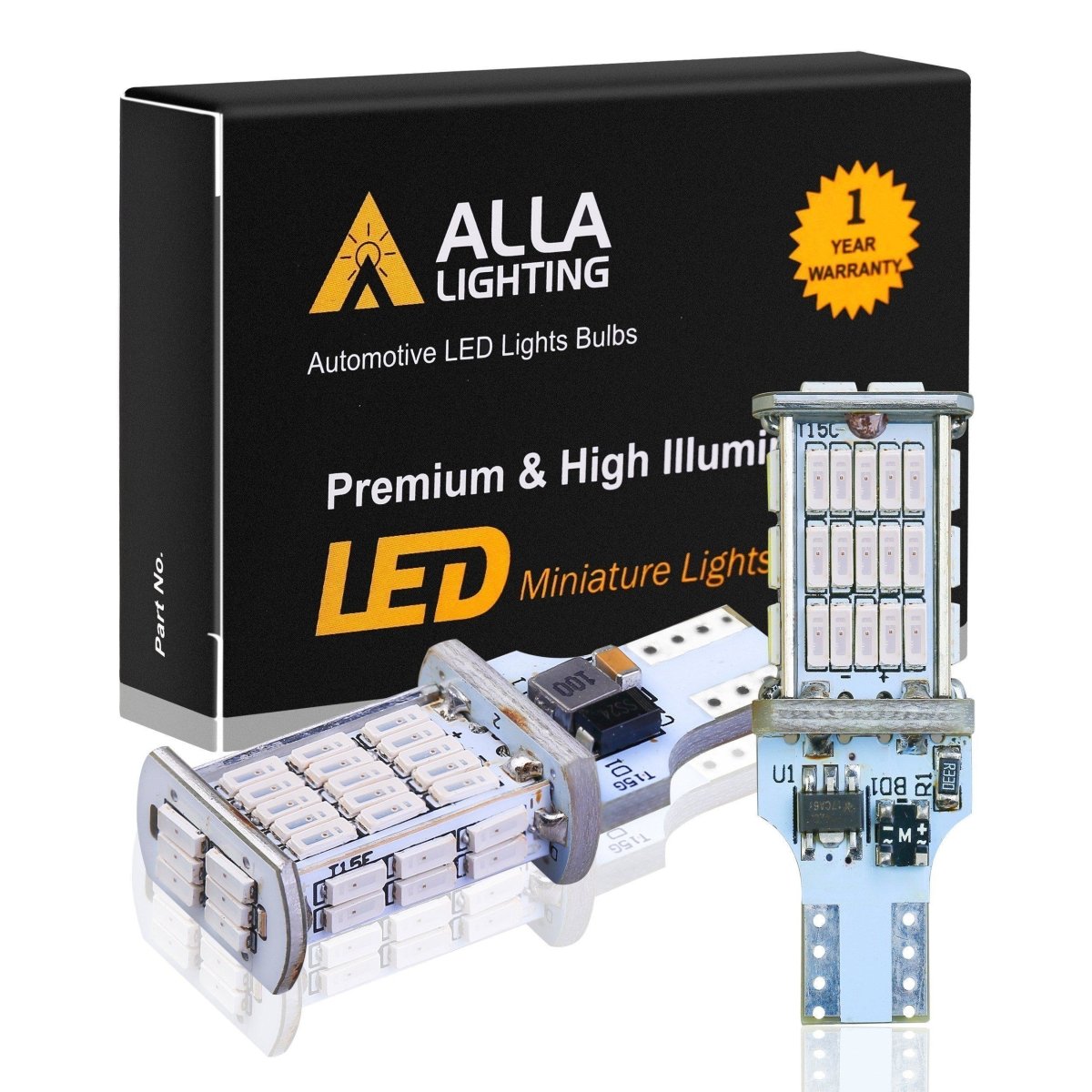912 921 LED Bulbs 4014 48 SMD - Super Bright Reverse, Turn Signal, and Third Brake Light Bulbs for Cars, Trucks, SUVs - Easy Installation, Long Lifespan - Perfect for Night Driving and Enhanced Safety