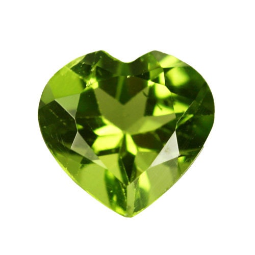 Wholesale Natural Genuine Arizona Peridot Loose Stones - 2mm to 8mm Heart Cut VVS Quality - August Birthstone for Jewelry Making, Engagement Rings & Healing Crystals