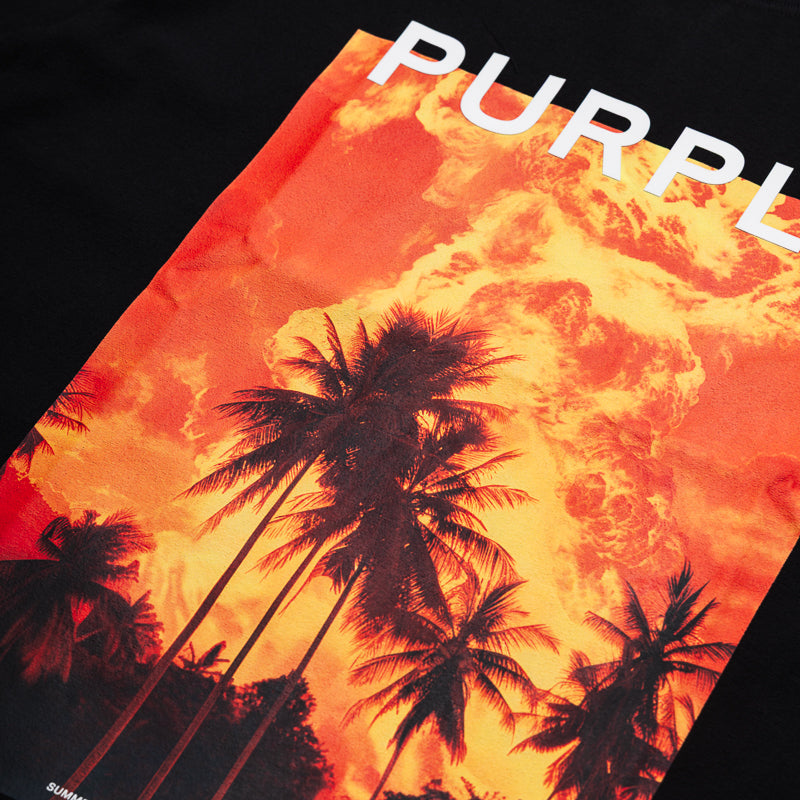 Purple Brand Summer Time Tee - Black Cotton T-Shirt for Men & Women | Casual Wear, Beach Outfits, Summer Fashion