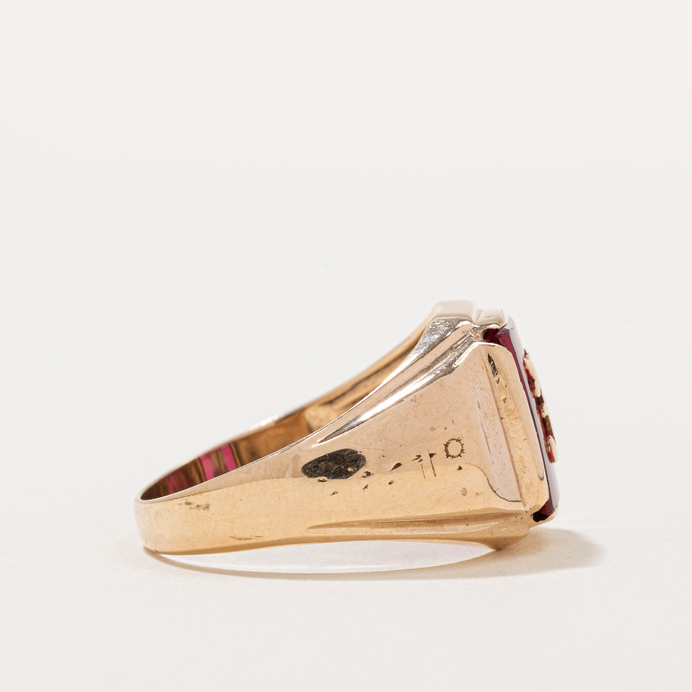 Exquisite 6.00ct Synthetic Ruby 'T' Initial Ring - Size 12 | Elegant Personalized Jewelry for Women | Perfect Gift for Birthday, Anniversary & Valentine's Day