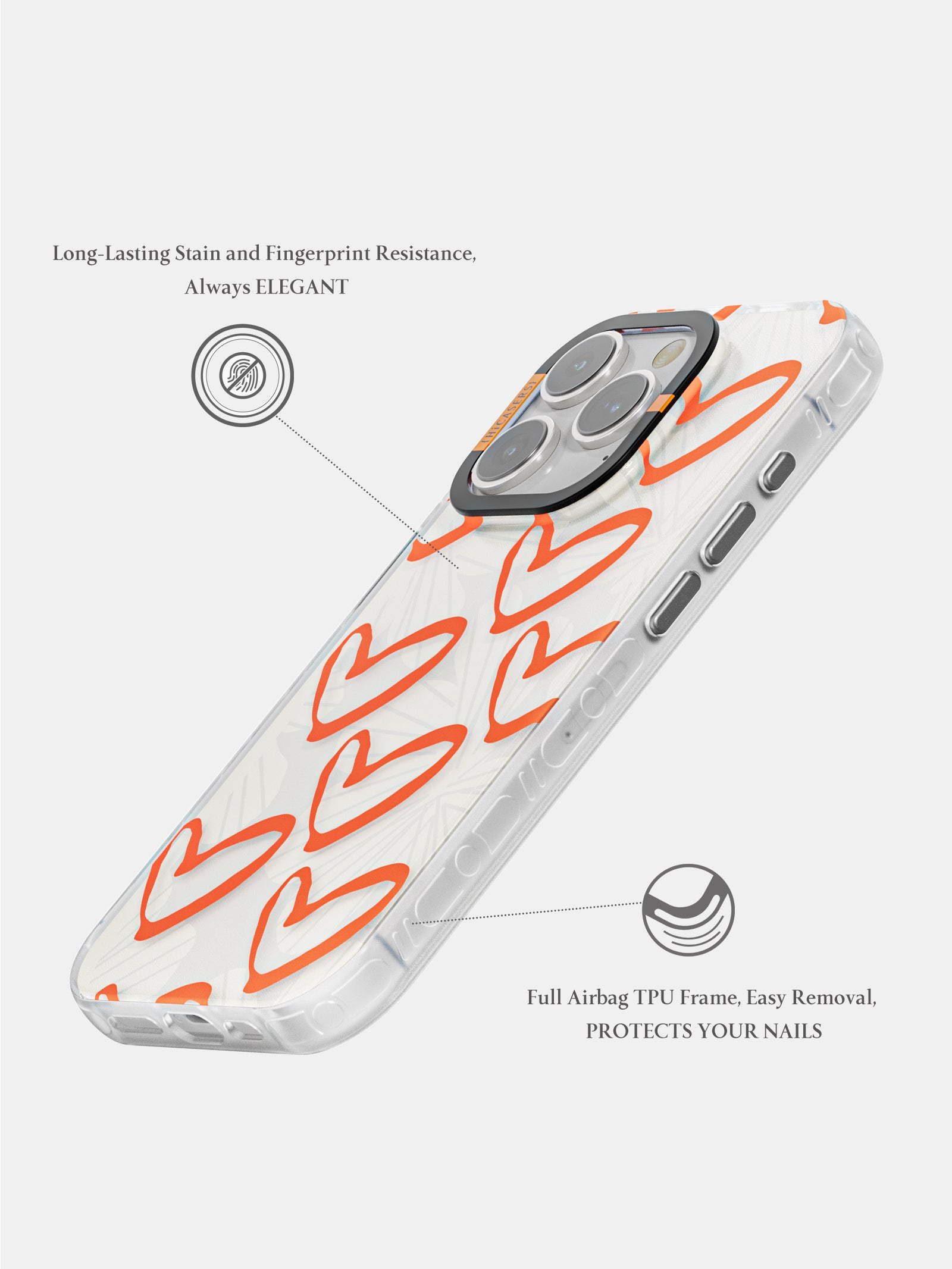 Love Case Grey White - Premium Phone Case for iPhone & Samsung - Durable Protection with Stylish Design - Perfect for Everyday Use, Travel & Outdoor Activities