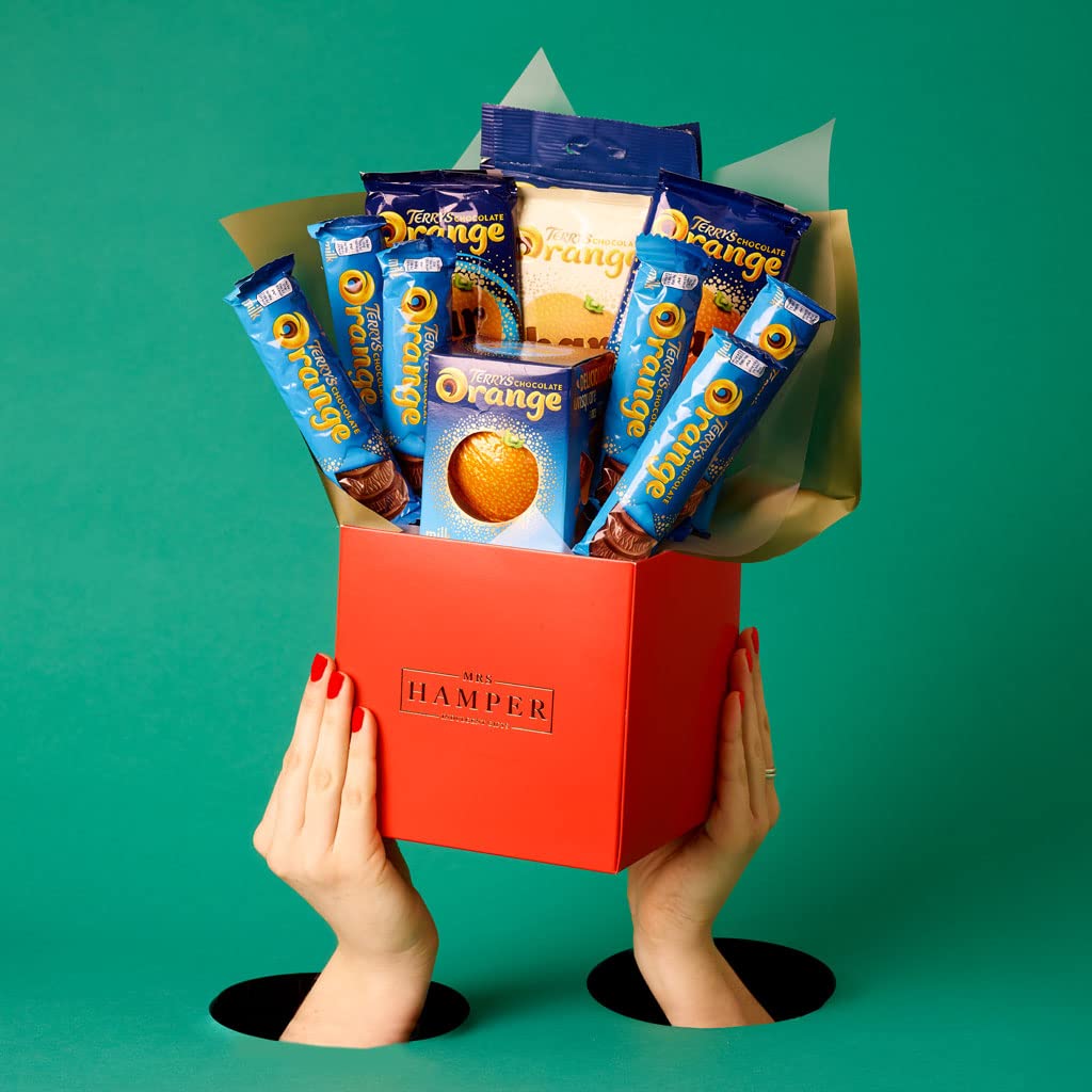 Luxury Chocolate Orange Bouquet - Elegant Baby Shower Gift Basket with Roses | Perfect for Newborn Celebrations & Special Occasions