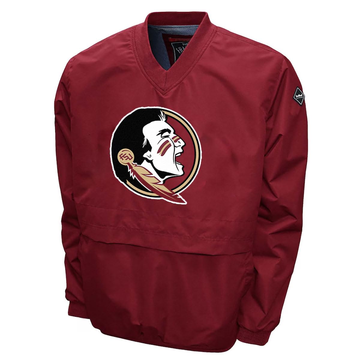 Men's Big Logo College Windbreaker V-Neck Pullover Jacket - Lightweight Water-Resistant Outerwear for Casual Wear, Campus Style & Outdoor Activities