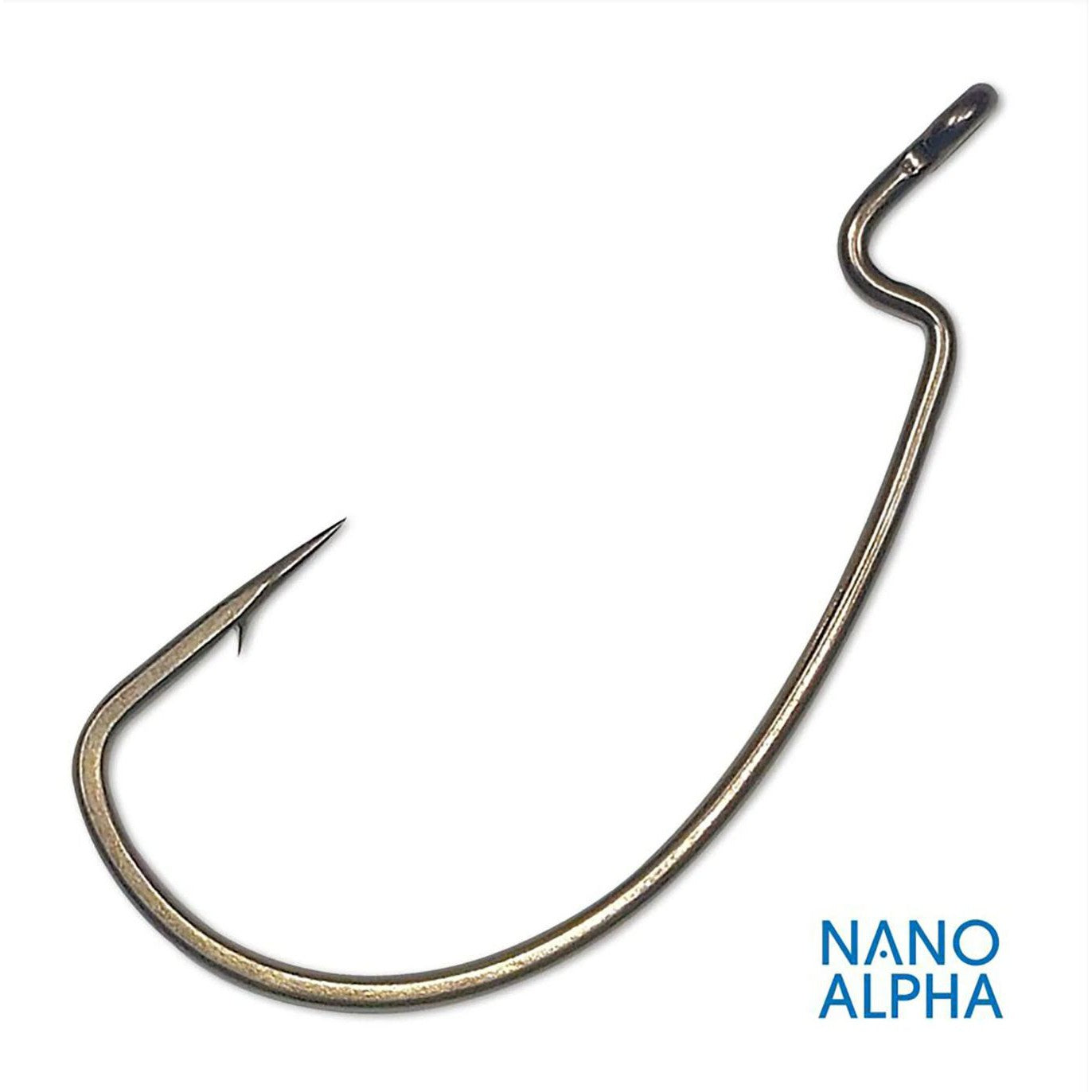 Gamakatsu Offset Shank Superline EWG Nano Alpha Worm Hooks - Premium Fishing Hooks for Bass, Trout & Freshwater Fish - Perfect for Soft Plastic Worms & Lures in Lakes & Rivers