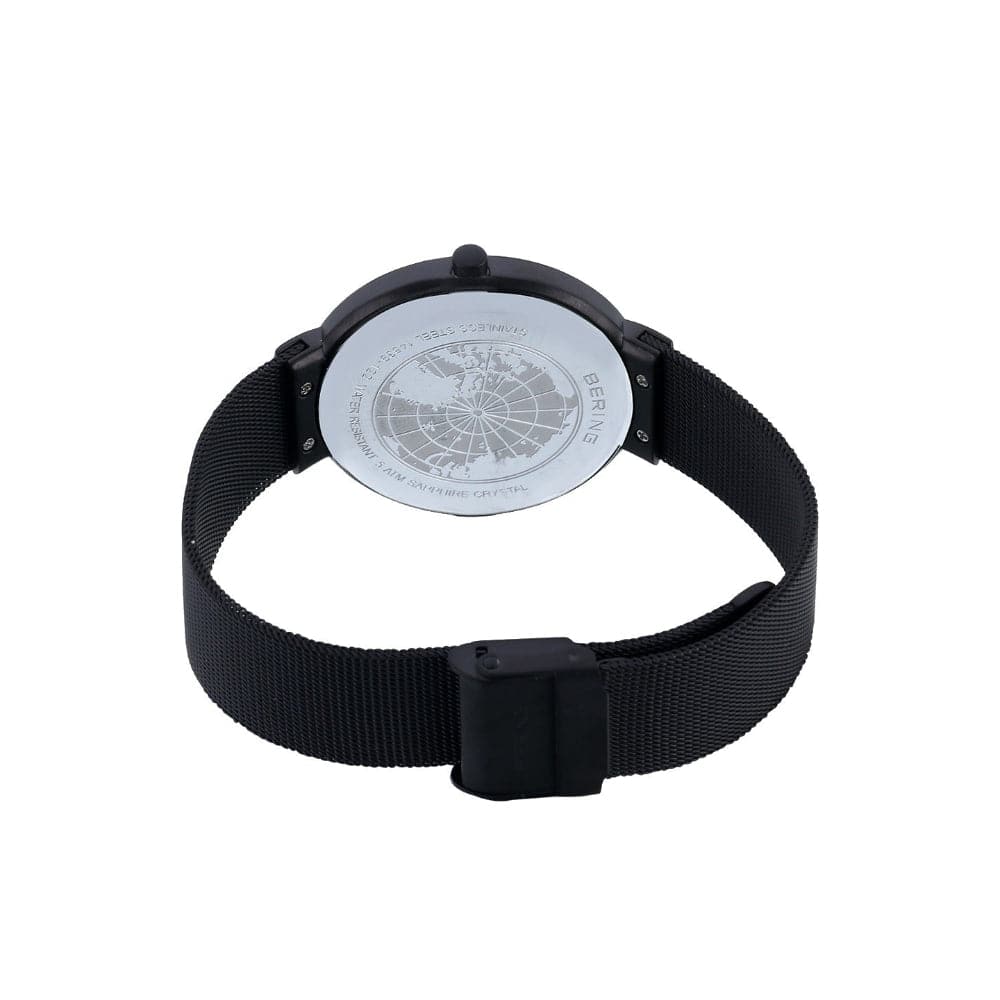 BERING Classic Black Mesh Strap Unisex Watch 14539-122 - Stylish & Durable for Everyday Wear, Business & Casual Occasions