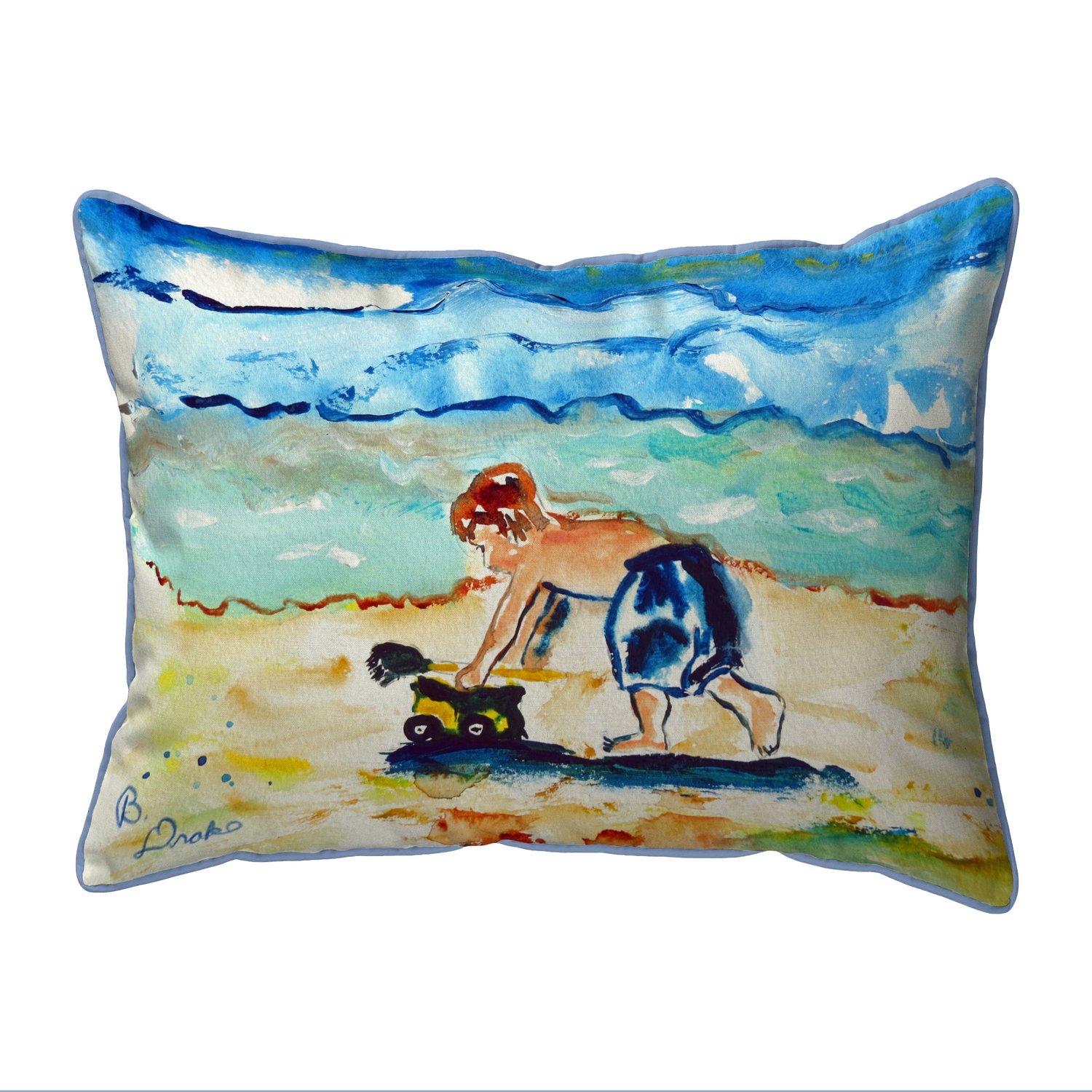Betsy Drake Extra Large 20x24 Inch Indoor/Outdoor Pillow for Boys & Kids - Perfect for Playrooms, Backyards, and Cozy Reading Nooks
