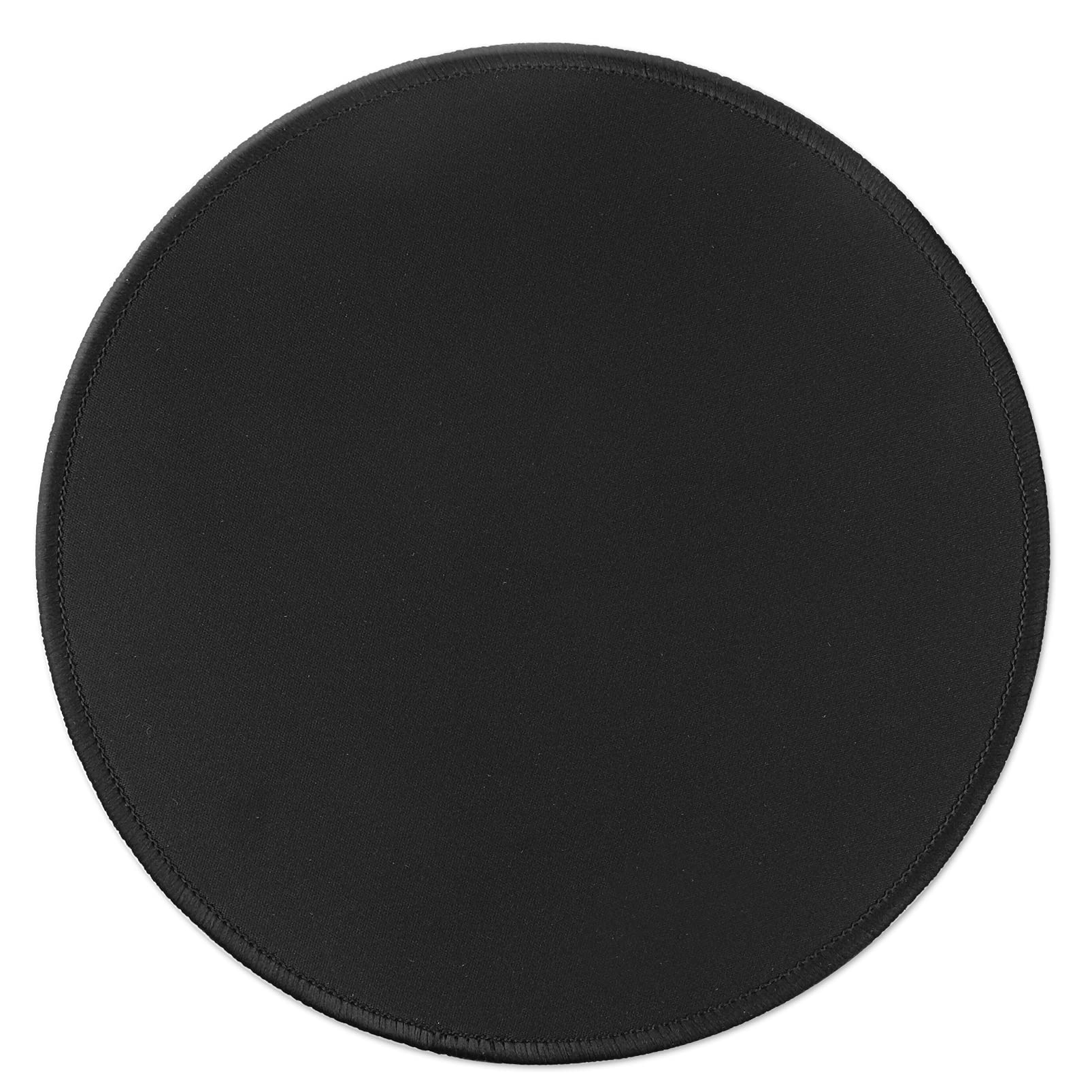 Premium Round Mouse Pad with HD Printing - Non-Slip Rubber Base & Stitched Edge - Custom Textured Gaming Mouse Mat for Laptop & PC (8.7x8.7 Inch, Black) - Perfect for Office, Gaming & Home Workspace