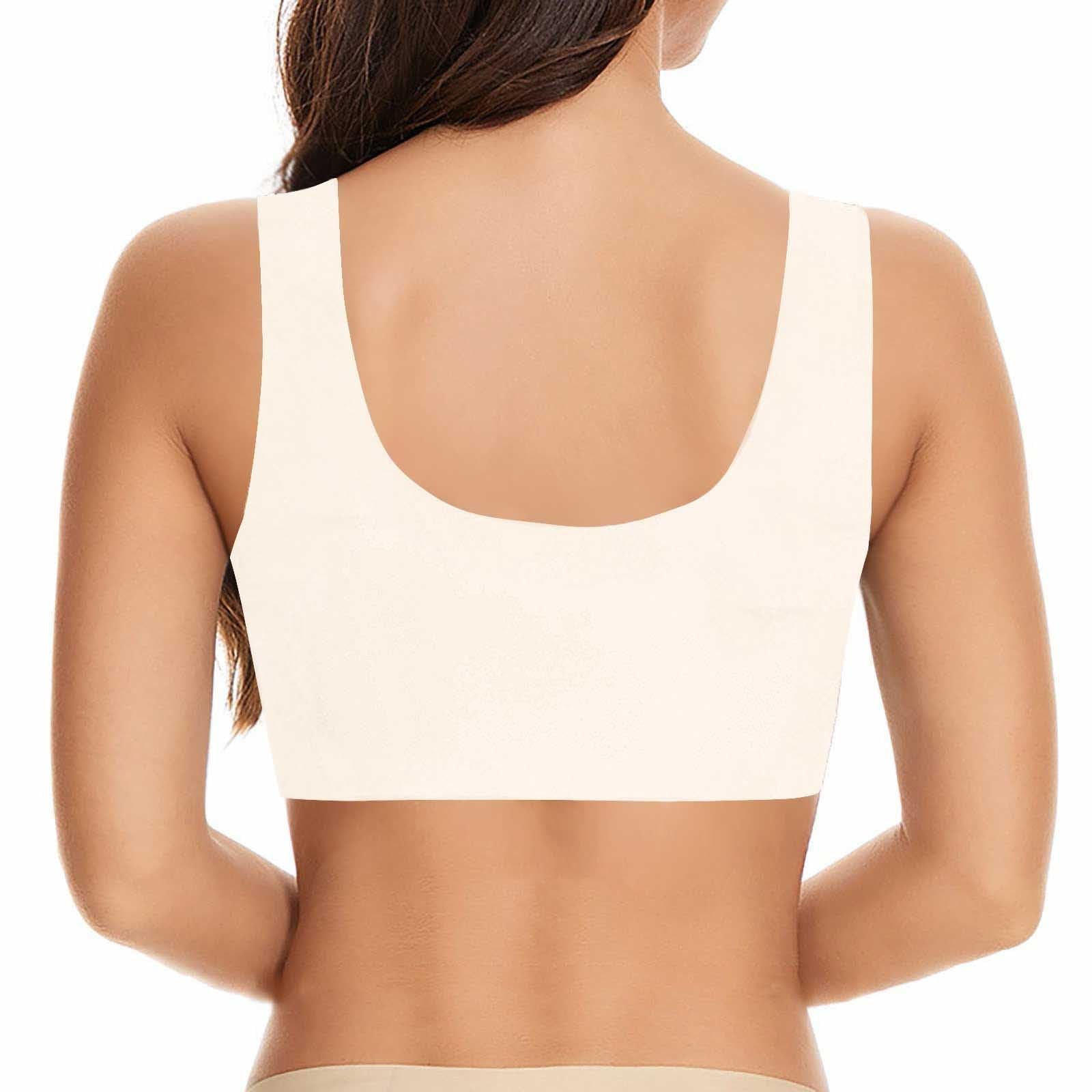 Plus Size Seamless Wireless Sports Bras for Women - Soft Comfortable Workout Yoga Gym Push Up Lace Tank Top - Perfect for Fitness, Running, Lounge & Everyday Wear
