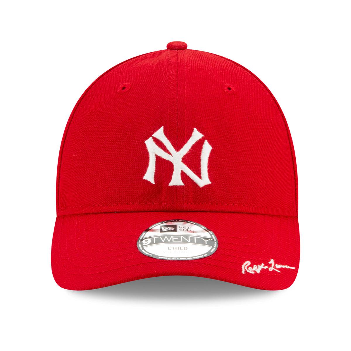 Ralph Lauren New York Yankees Kids 9TWENTY Adjustable Baseball Cap - Scarlet Red for Boys & Girls | Perfect for Baseball Games, School, and Outdoor Activities