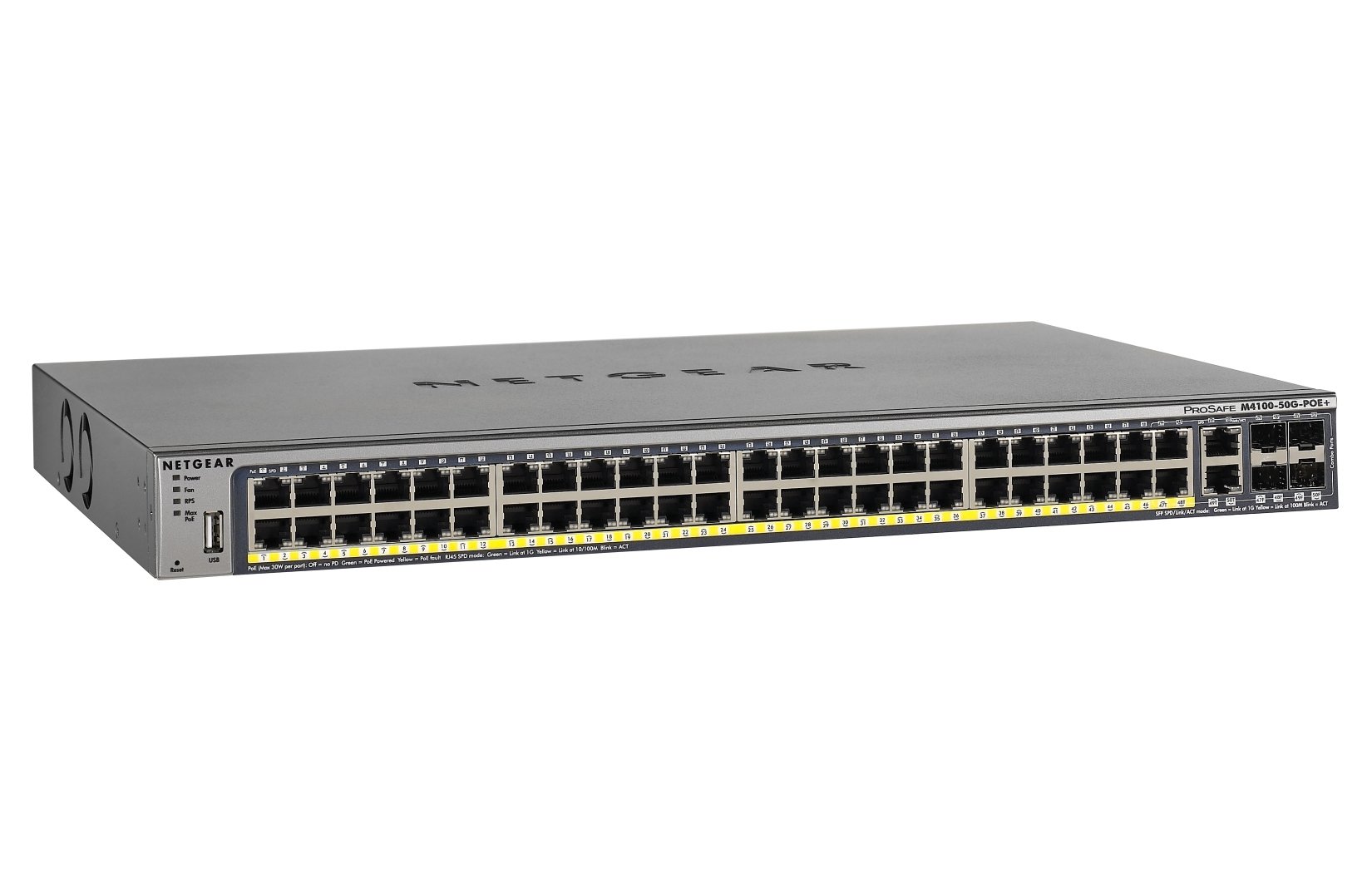 Netgear ProSafe GSM7248 48-Port Gigabit L2 Managed Ethernet Switch [M4100-50G] - Certified Refurbished for Business Networks, Data Centers & Office IT Infrastructure