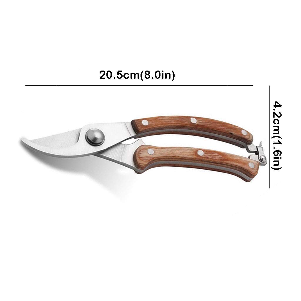 8 Inch Garden Pruning Shears - Professional Bypass Pruner for Trimming Branches, Plants & Flowers | Heavy Duty Gardening Shears for Gardeners | Perfect for Landscaping, Tree Care & Flower Arranging