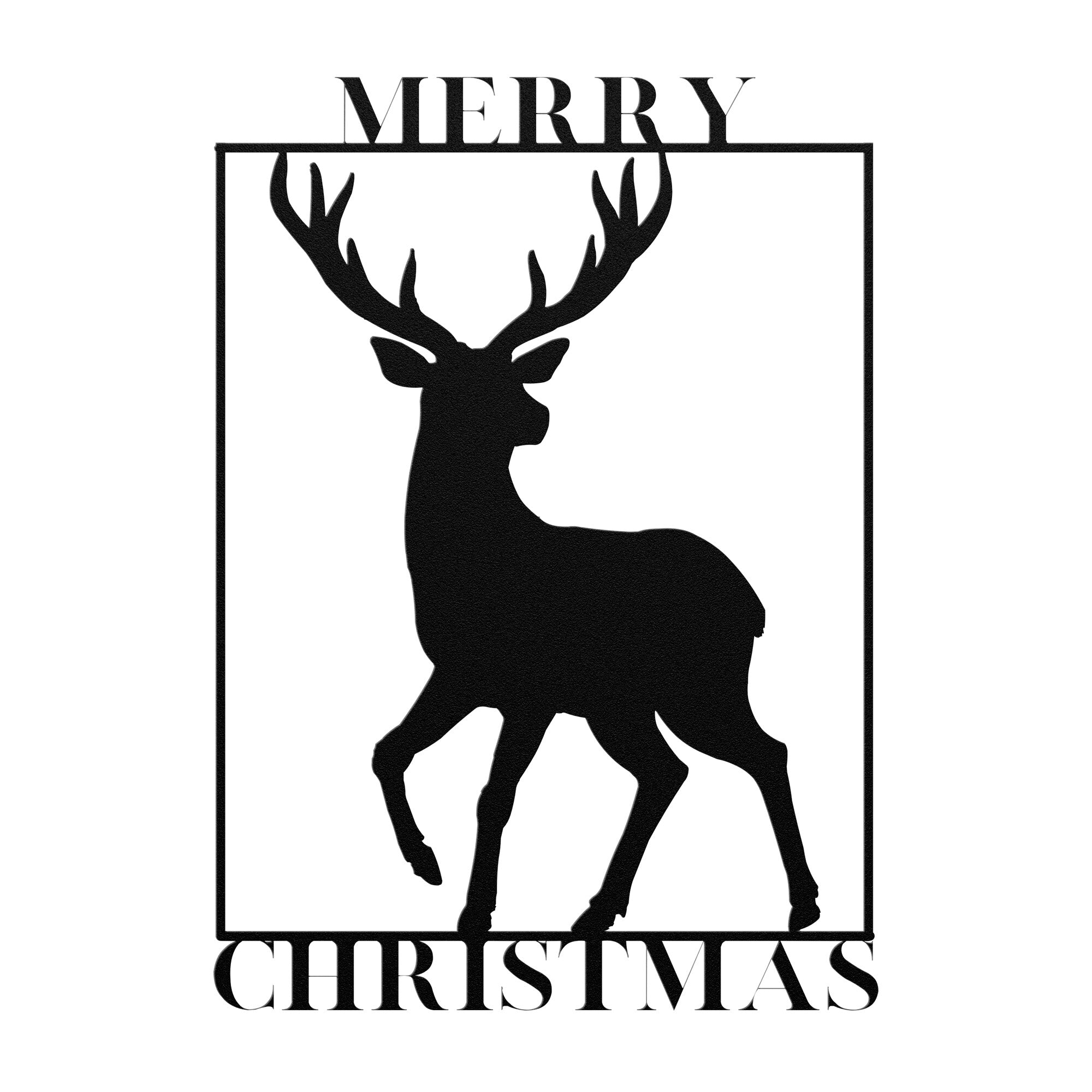 Merry Christmas Metal Wall Art Decor - Holiday Steel Seasonal Home Decor for Living Room, Bedroom & Office