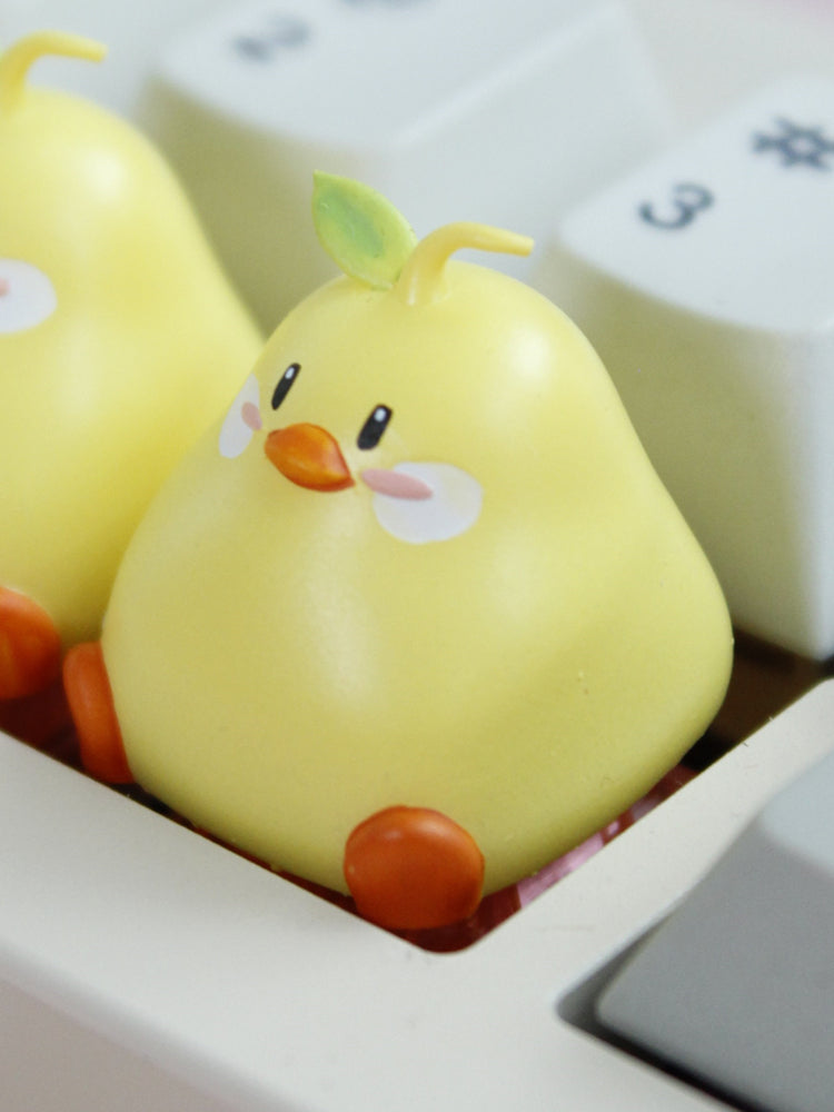 Beautiful Pear Resin Coated Keycaps - Creative, Cute & Decorative Custom Keycaps for Mechanical Keyboards | Perfect for Gaming, Typing & Aesthetic PC Setup