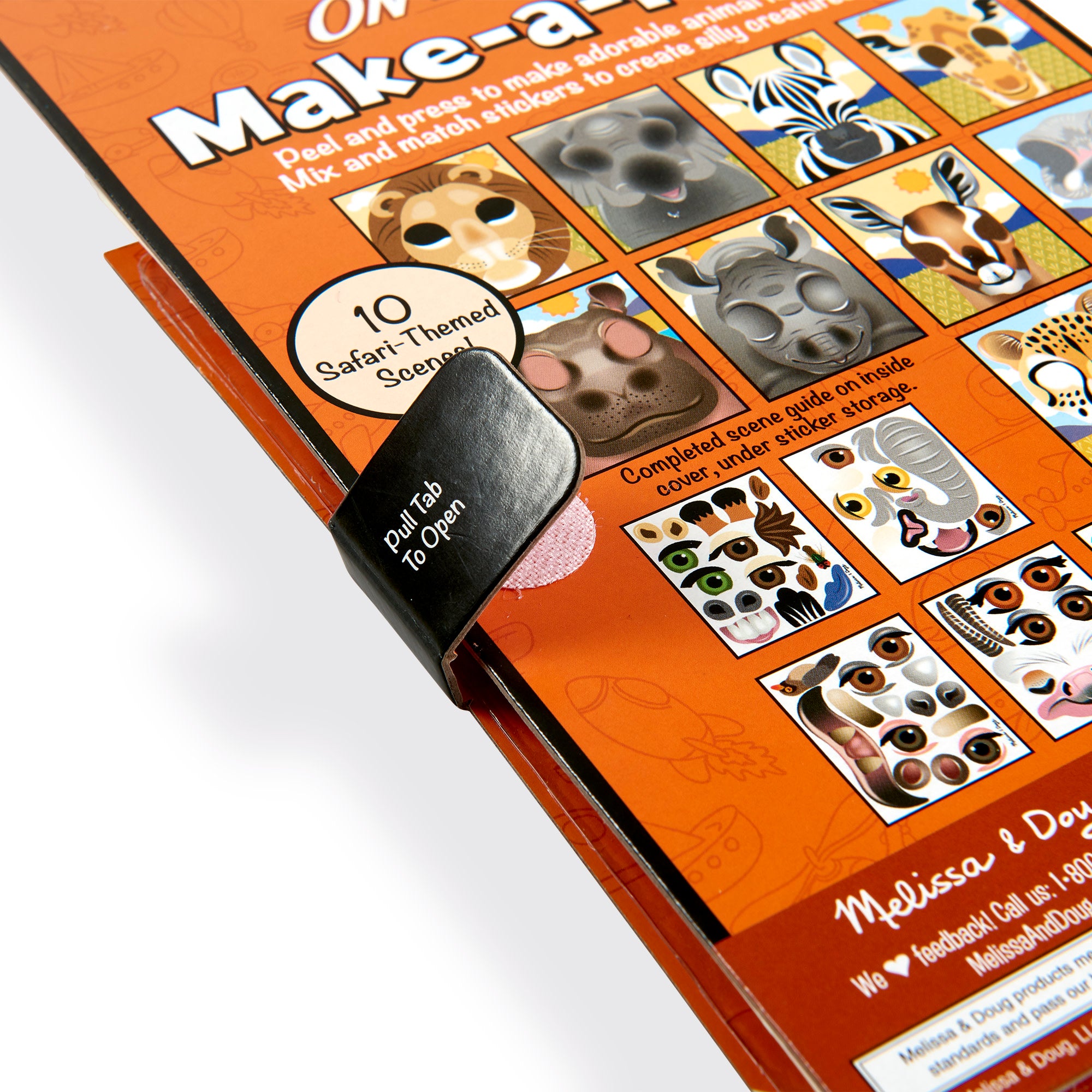 Safari Reusable Sticker Pad for Kids - Travel Activity Toy with Animal Stickers - Perfect for Road Trips, Airplane Entertainment & Quiet Playtime