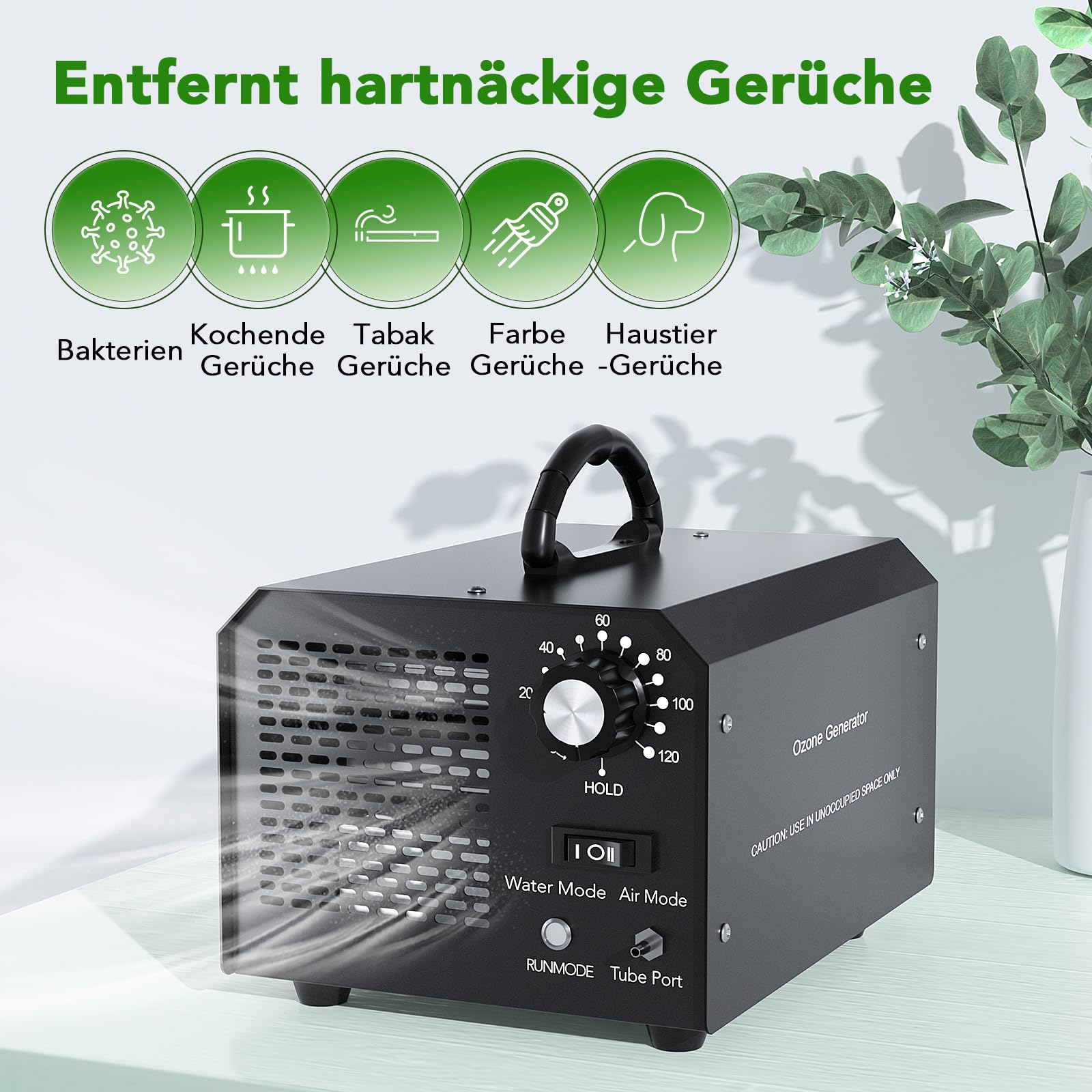 FELLAT 10000mg/h Industrial Ozone Generator Air Purifier - Dual Air & Water Mode O3 Machine with Timer for Smoke, Pet Odors, Kitchen Smells | Purify Home, Office, Restaurants & Freshen Fruits/Veggies