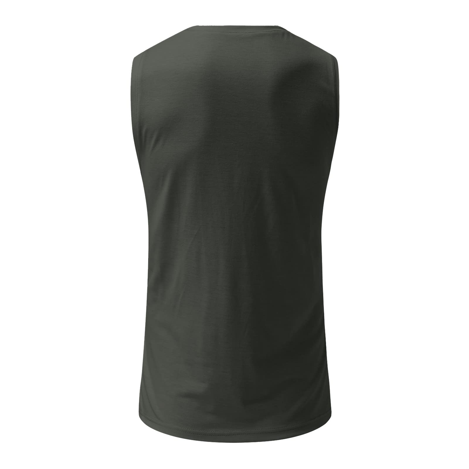 2022 Men's Fashion Sleeveless Shirt - Solid Color Round Neck Casual Vest Top for Summer | Perfect for Beach Outings, Gym Wear & Street Style