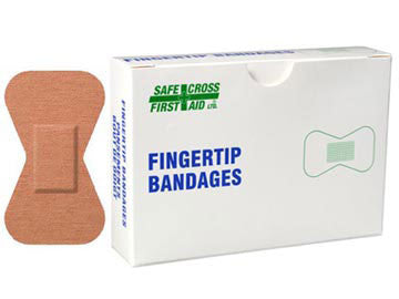 Large Fingertip Bandages 4.4 x 7.6 cm (12 Count/Box) - First Aid for Cuts, Scrapes & Finger Injuries - Perfect for Home, Office & First Aid Kits