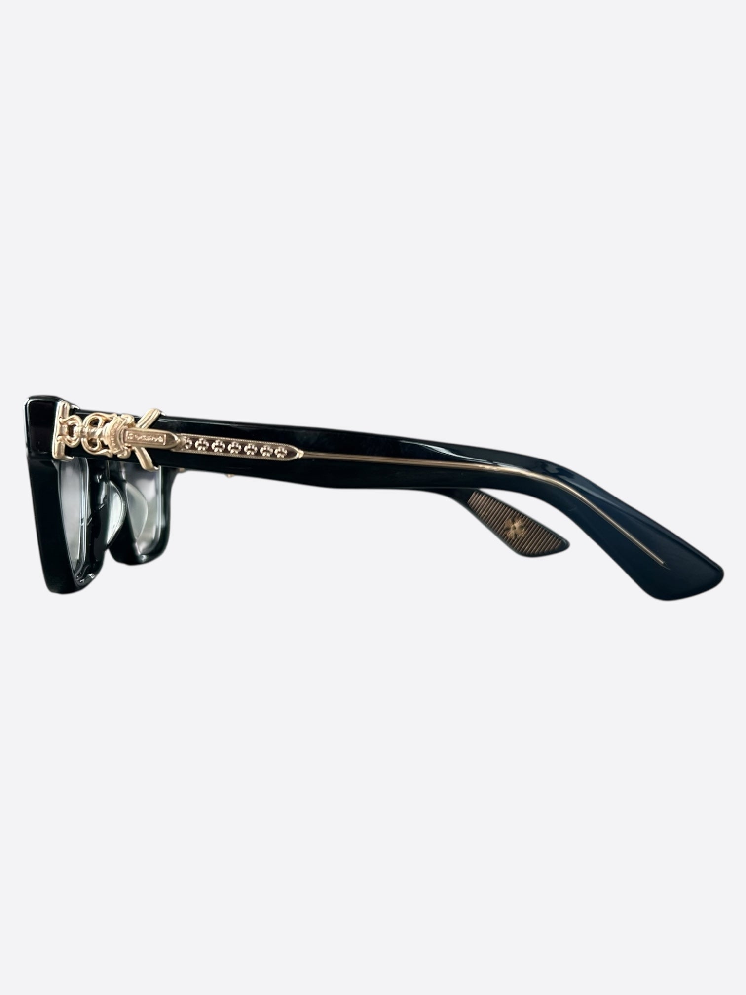 Chrome Hearts Black & Gold Vagillionaire 2 Sunglasses - Luxury Designer Shades for Men & Women - Perfect for Outdoor Activities, Fashion & UV Protection