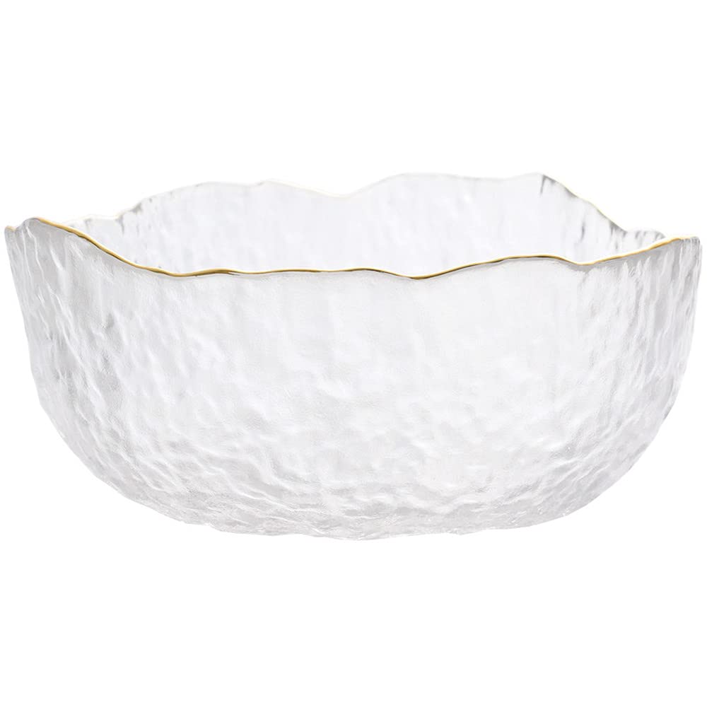Premium Transparent Iceberg Glass Bowl - Perfect for Salad, Fruit, Soup, Dessert, Snacks & Tea | Elegant Serving Dish for Parties, Dining & Home Decor