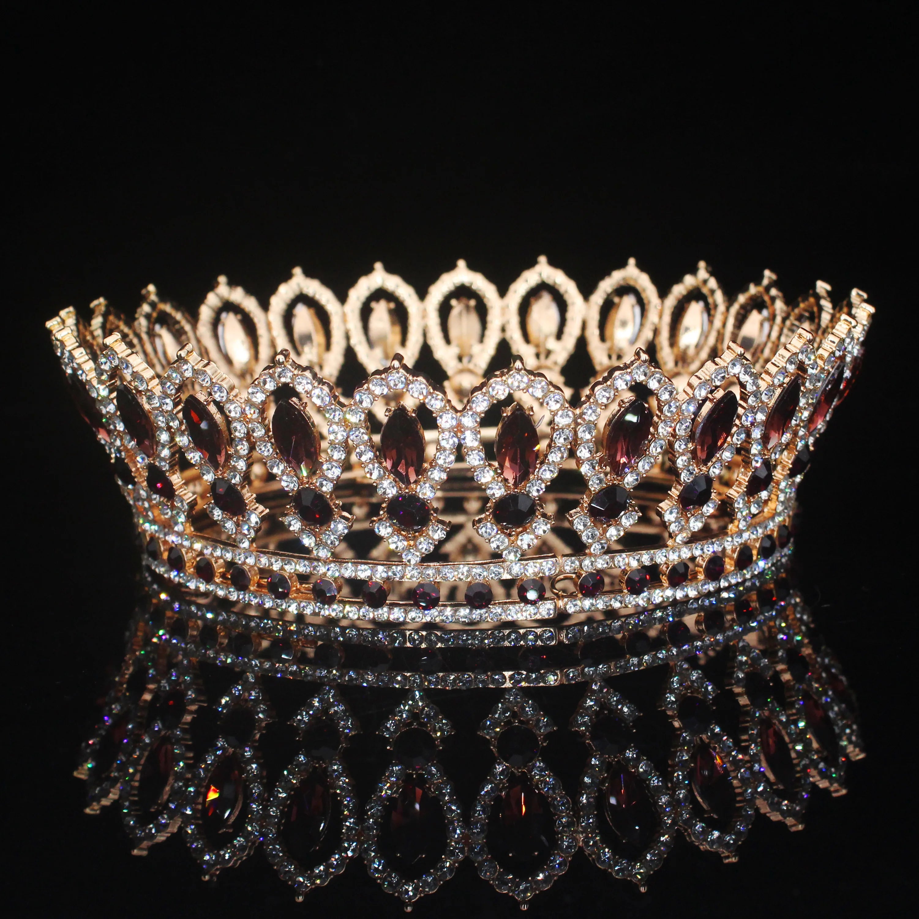 Crystal Queen Wedding Tiara Crown - Baroque Bridal Headpiece for Women | Elegant Bride Hair Jewelry Accessories for Weddings, Pageants & Special Occasions