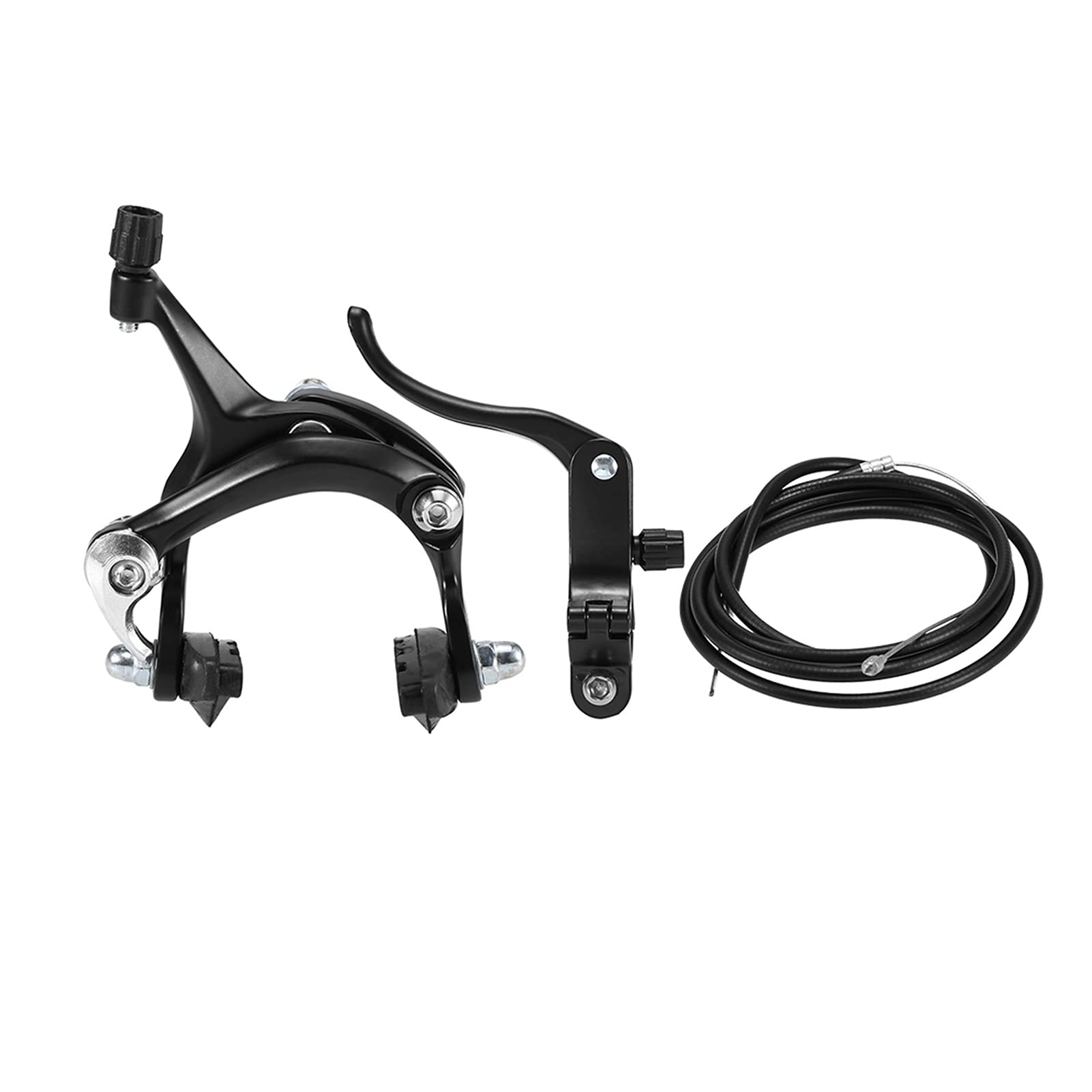 FANGSHUILIN Fixie Bike Brake Kit - Front & Rear Caliper Brake Set for Road Bikes, Cruisers & Fixed Gear Bicycles - Durable Black Rear Brake for Urban Commuting & Performance Cycling