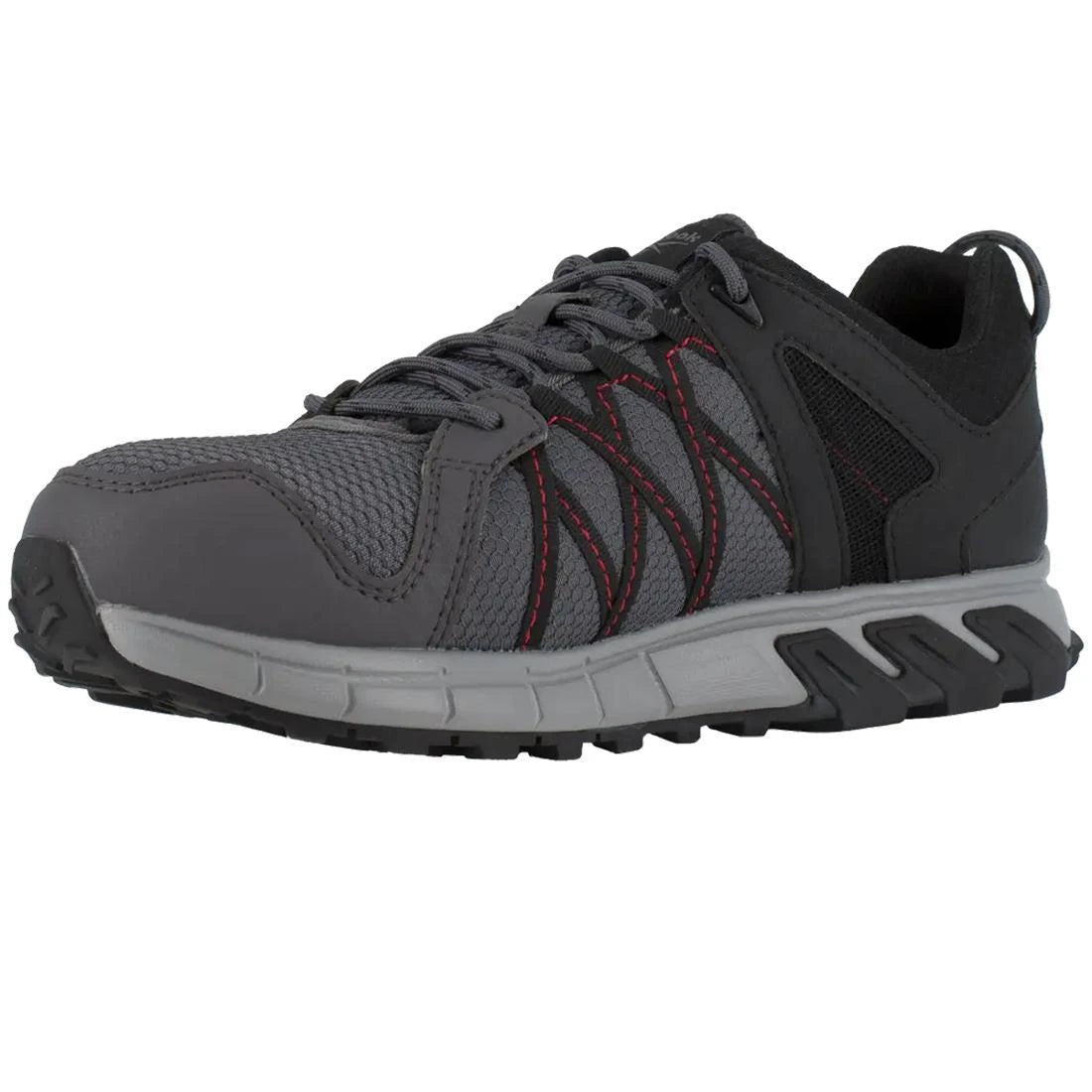 Trailgrip Alloy Toe Athletic Work Shoes for Men - Lightweight Safety Shoes Grey/Black - Perfect for Construction, Warehouse & Outdoor Work