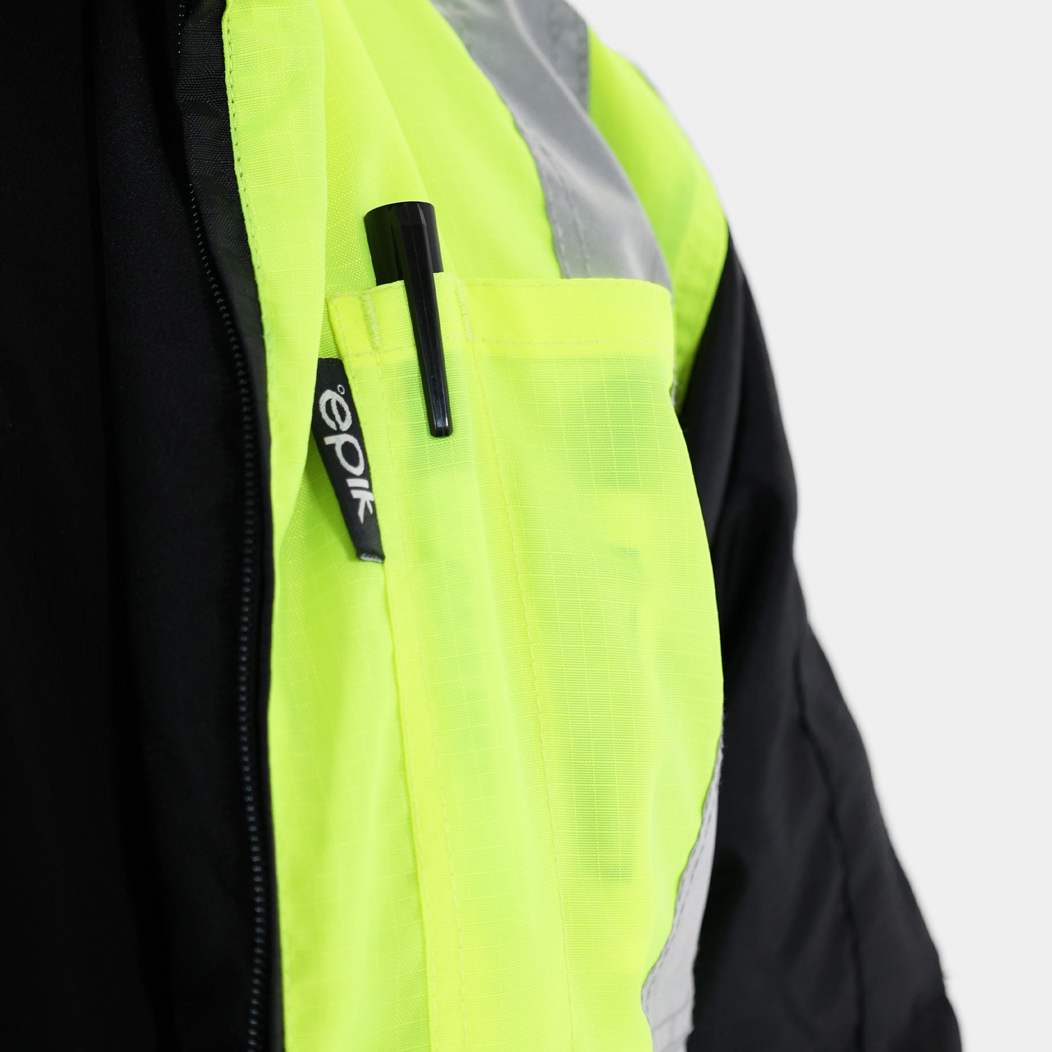 High Visibility Reflex Safety Jacket - Yellow Reflective Vest for Construction, Cycling & Outdoor Work | ANSI Certified for Enhanced Visibility
