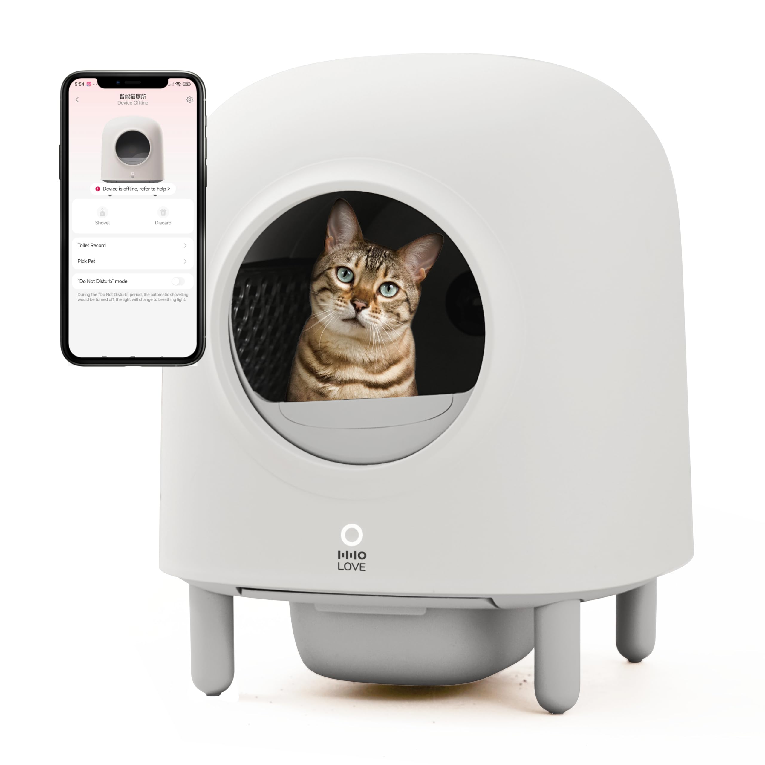 Automatic Self-Cleaning Cat Litter Box - Extra Large 56+6L Capacity with Health Tracking & Odor Control | 100% Safe Smart Litter Robot for Cats | Includes Liners & Latest Technology | Perfect for Busy Pet Owners & Multi-Cat Homes