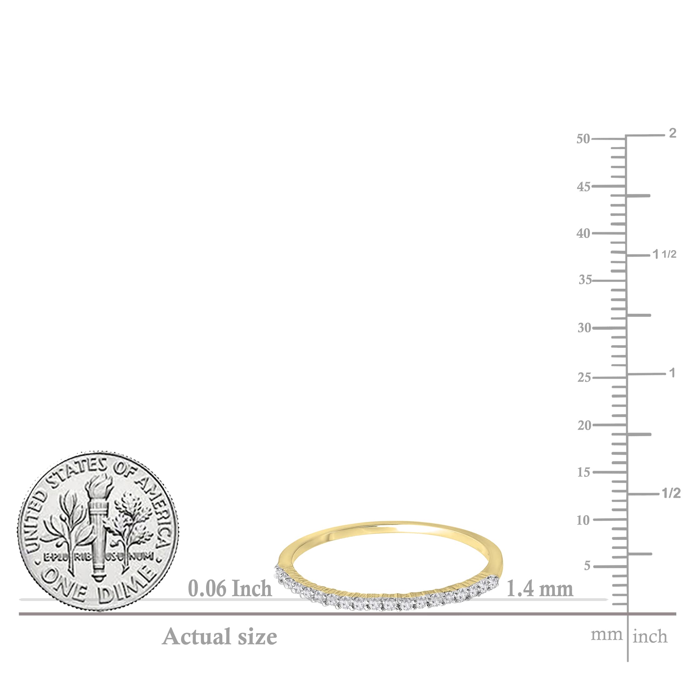 0.15 Cttw Round White Diamond Stackable Wedding Band for Women - 18K Solid Gold Minimalist Ring, Perfect for Engagement, Anniversary & Everyday Wear | Dazzlingrock Collection