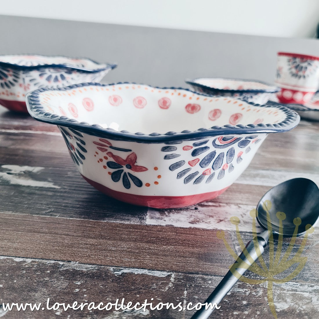 Afrocentric Red Dinnerware & Serveware Set - Elegant African-Inspired Plates, Bowls & Serving Dishes for Stylish Dining & Entertaining | Perfect for Dinner Parties, Holidays & Cultural Celebrations